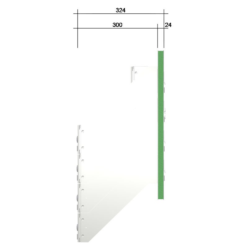 Türseitenteil Briefkasten Edelstahl mit Klingel TB9