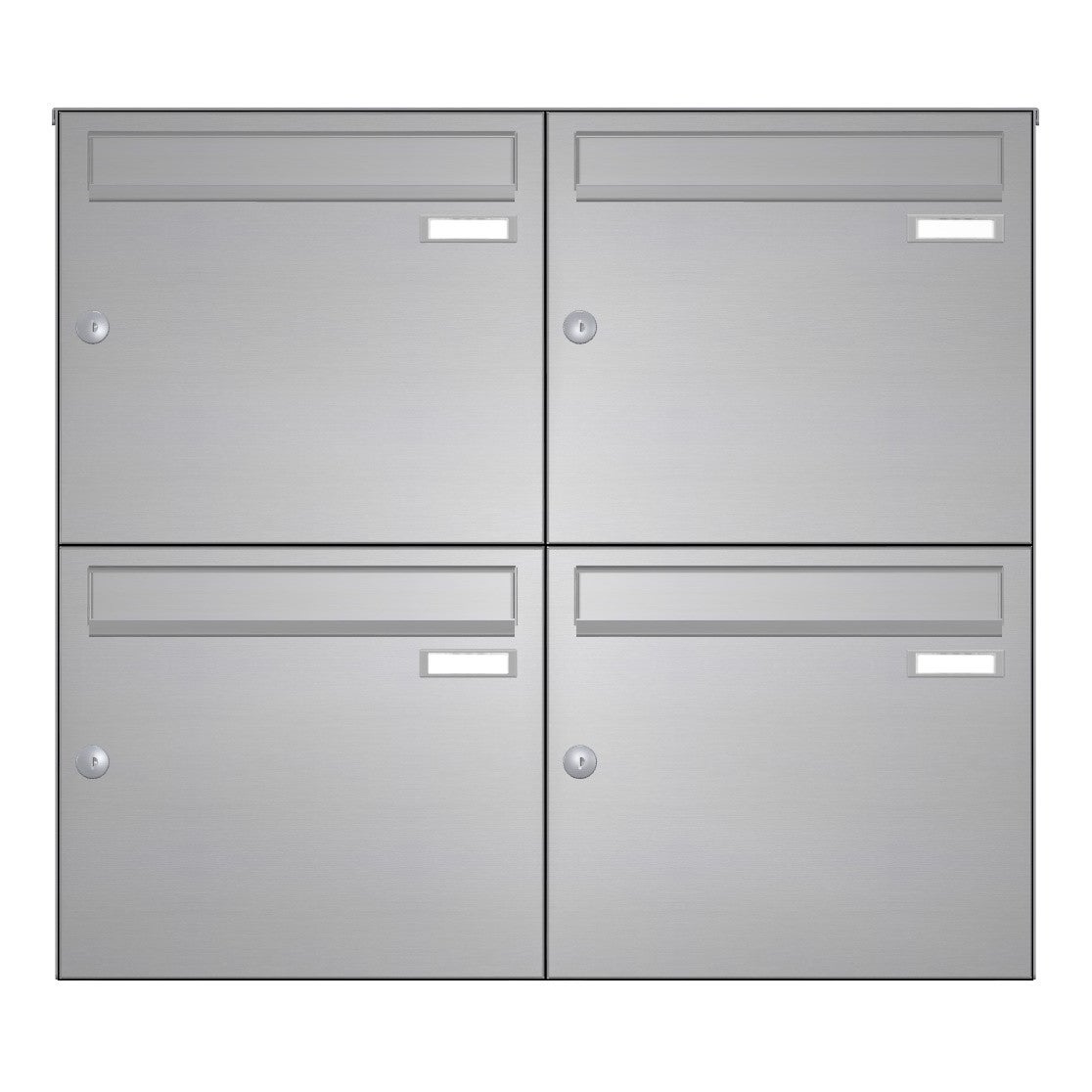 4er-aufputz-Briefkastenanlage-Edelstahl-ri244-e Edelstahl Aufputz Briefkastenanlage RI244-E