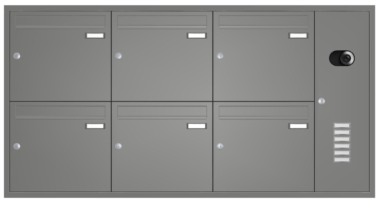 Unterputz Briefkastenanlage mit Kamera UP2V