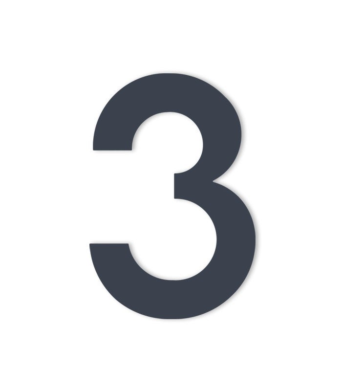 Hausnummer 3 Anthrazitgrau 7016 H1