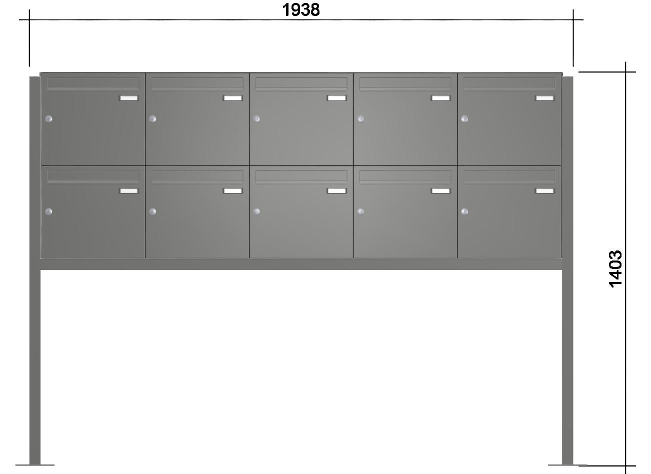 Briefkastenanlage freistehend A