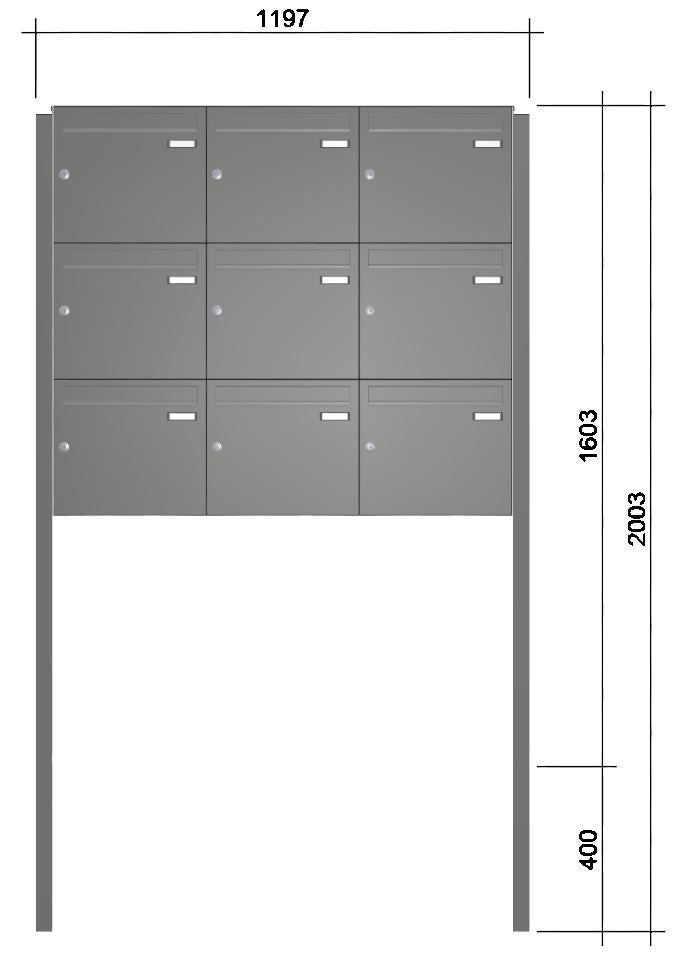 Briefkastenanlage freistehend A