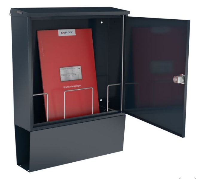 BOX3 Design Briefkasten mit Zeitungsfach Anthrazit