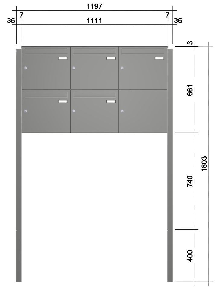 Briefkastenanlage freistehend A