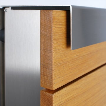 keilbach Design Briefkasten glasnost wood oak Edelstahl 3