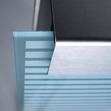 keilbach Design Briefkasten glasnost glass white stripes Edelstahl 2