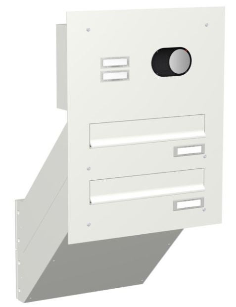 2er Mauerdurchwurf Briefkasten mit Klingel MK2
