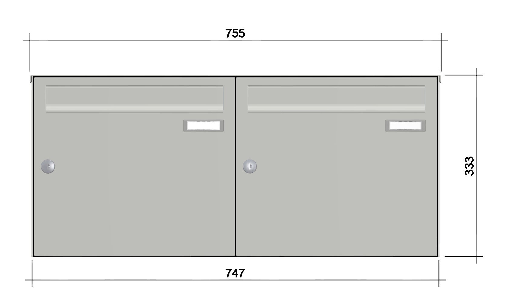 Aufputz Briefkastenanlage RI244