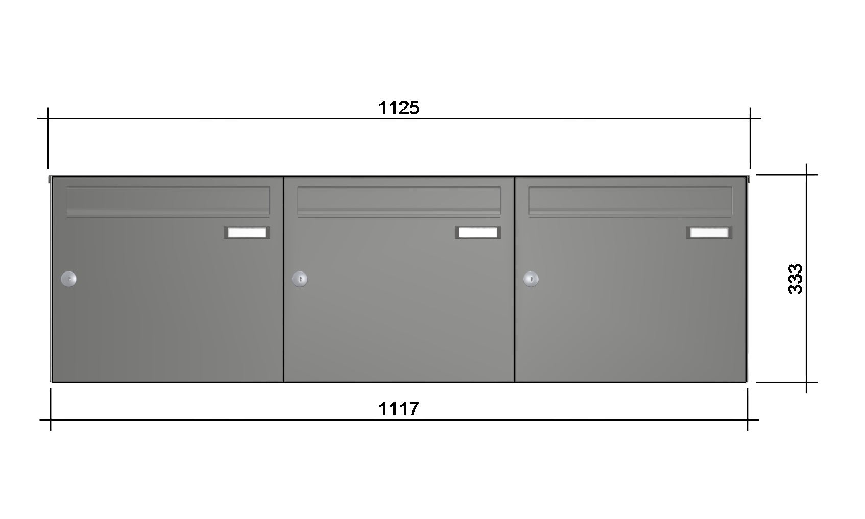 Aufputz Briefkastenanlage RI244