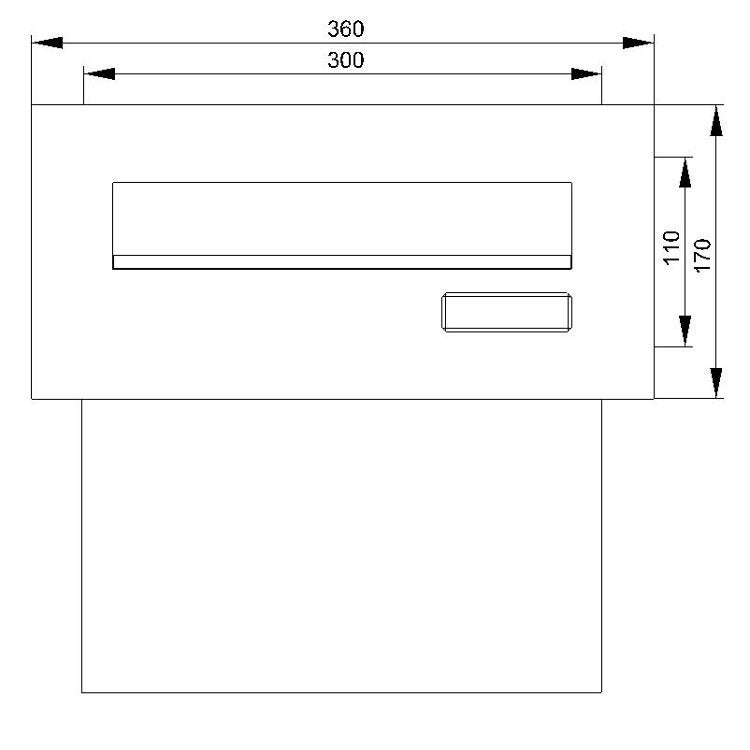 1er Knobloch Mauerdurchwurf-Briefkasten