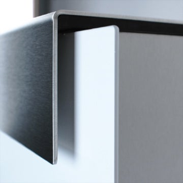 keilbach Design Briefkasten glasnost white Edelstahl 2