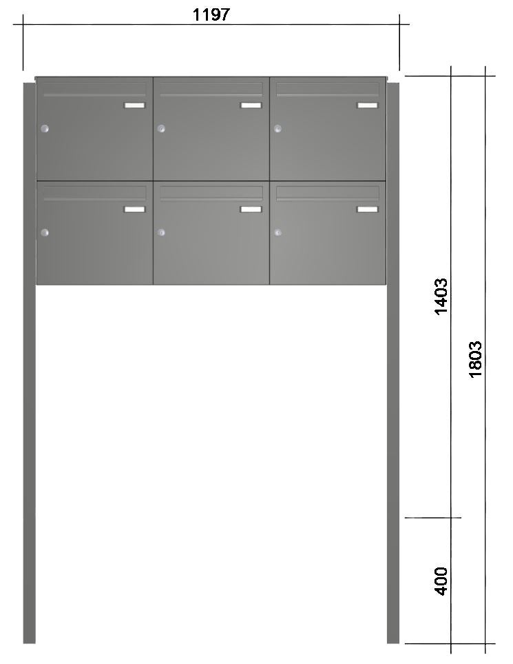 Briefkastenanlage freistehend A