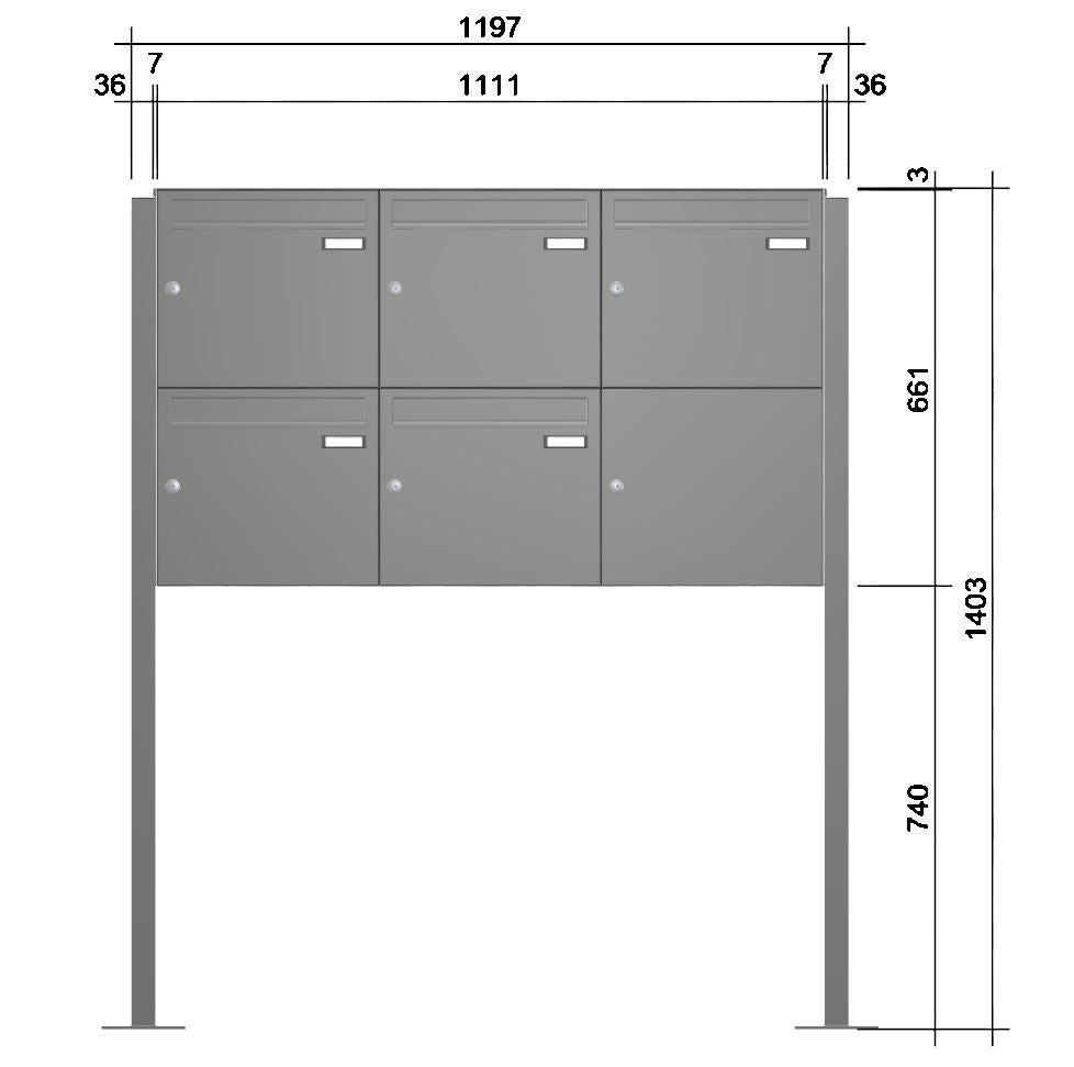 Briefkastenanlage freistehend A