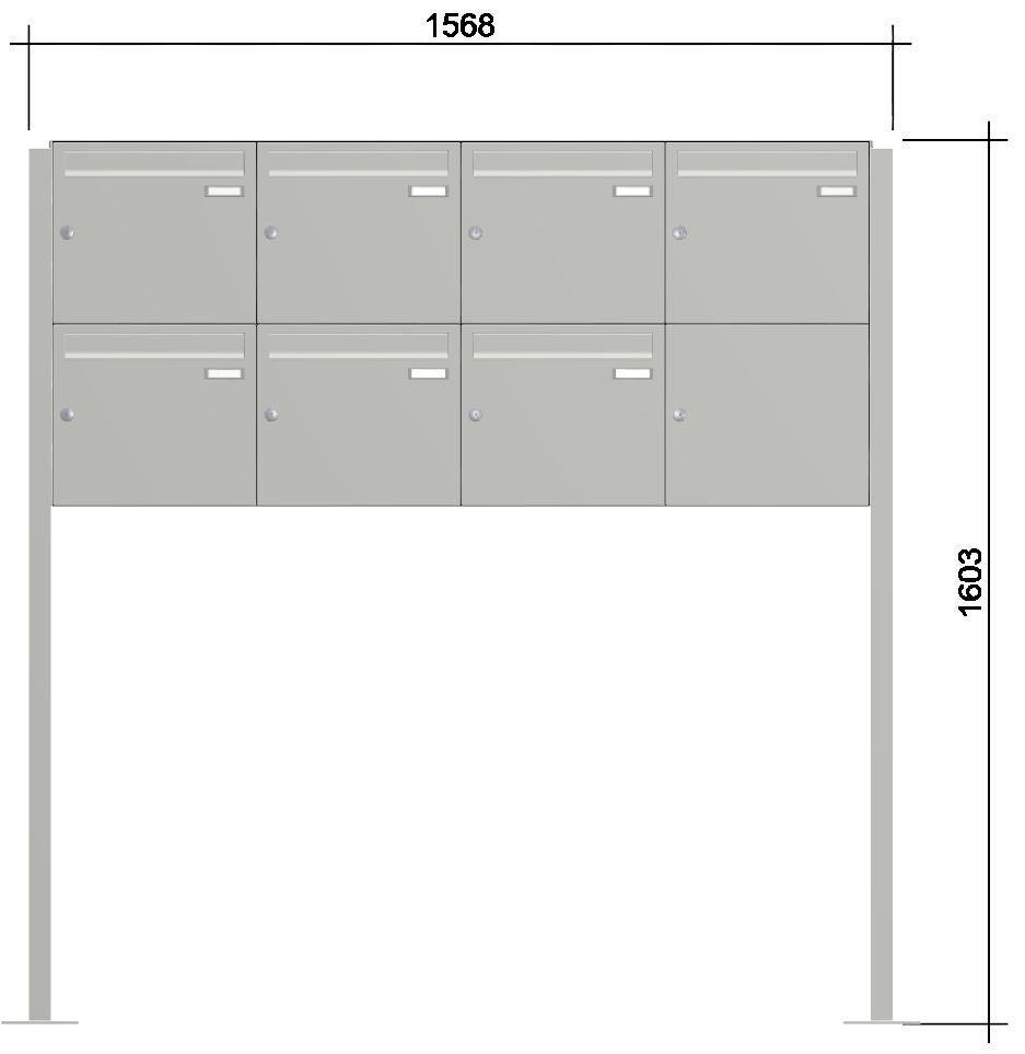 Briefkastenanlage freistehend A