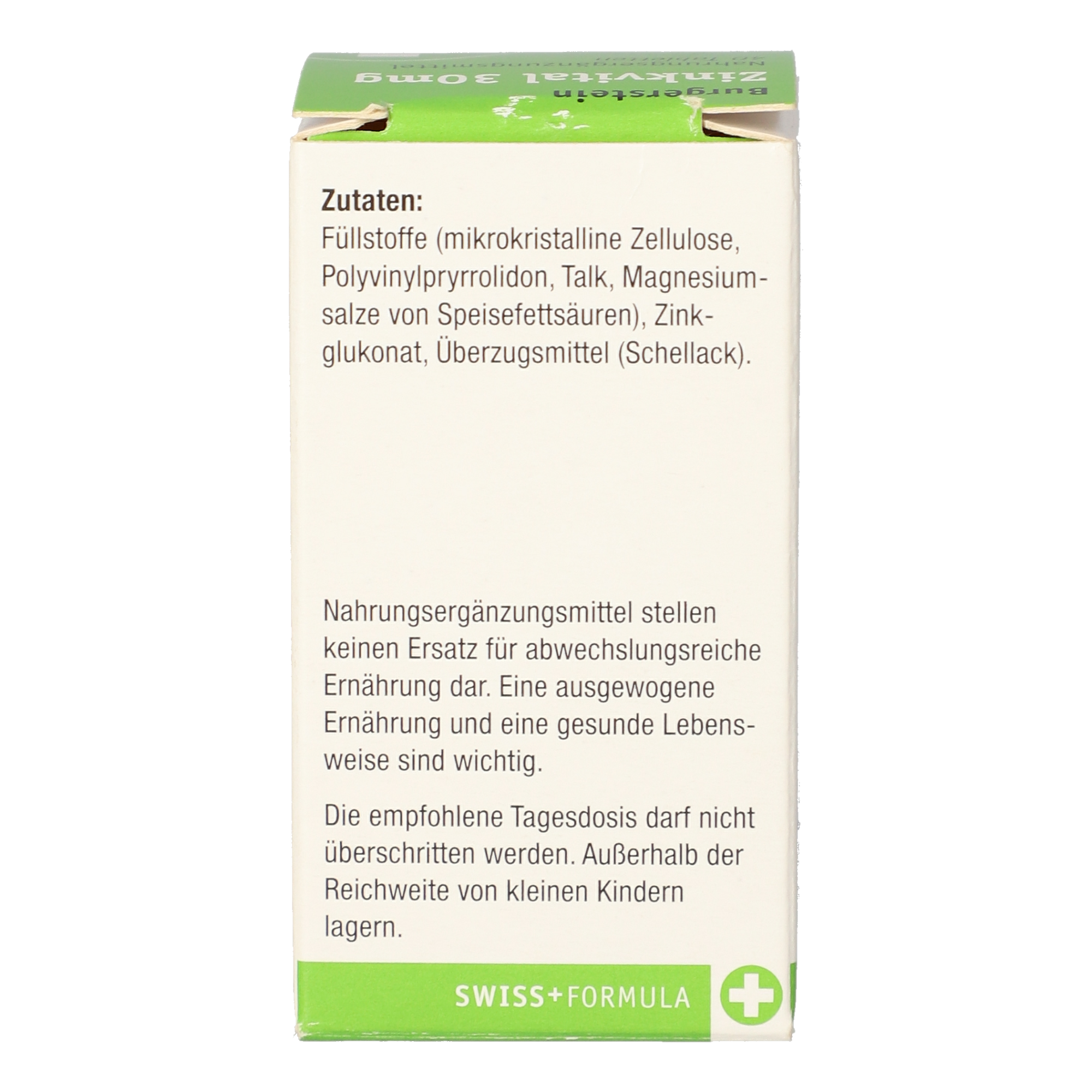 Burgerstein Zinkvital 30 mg Tabletten