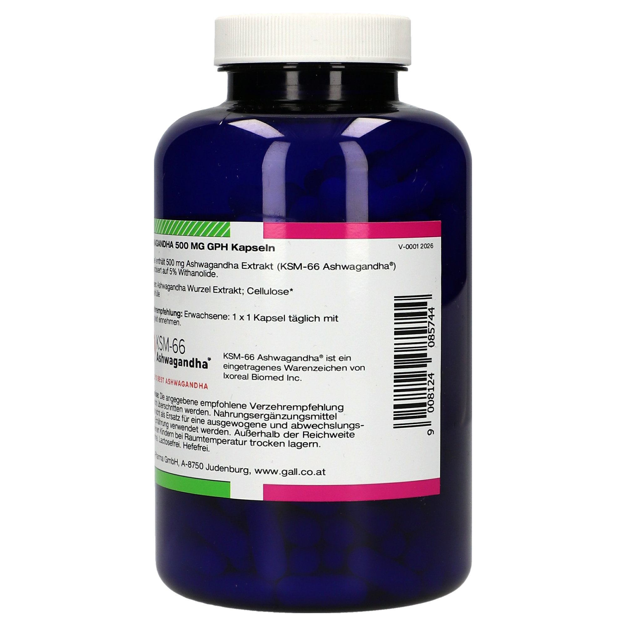 Ashwagandha 500 mg GPH Kapseln