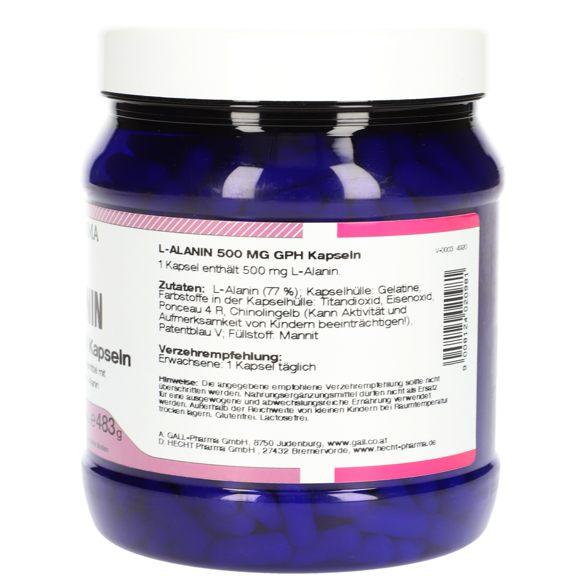 L-Alanin 500 mg GPH Kapseln