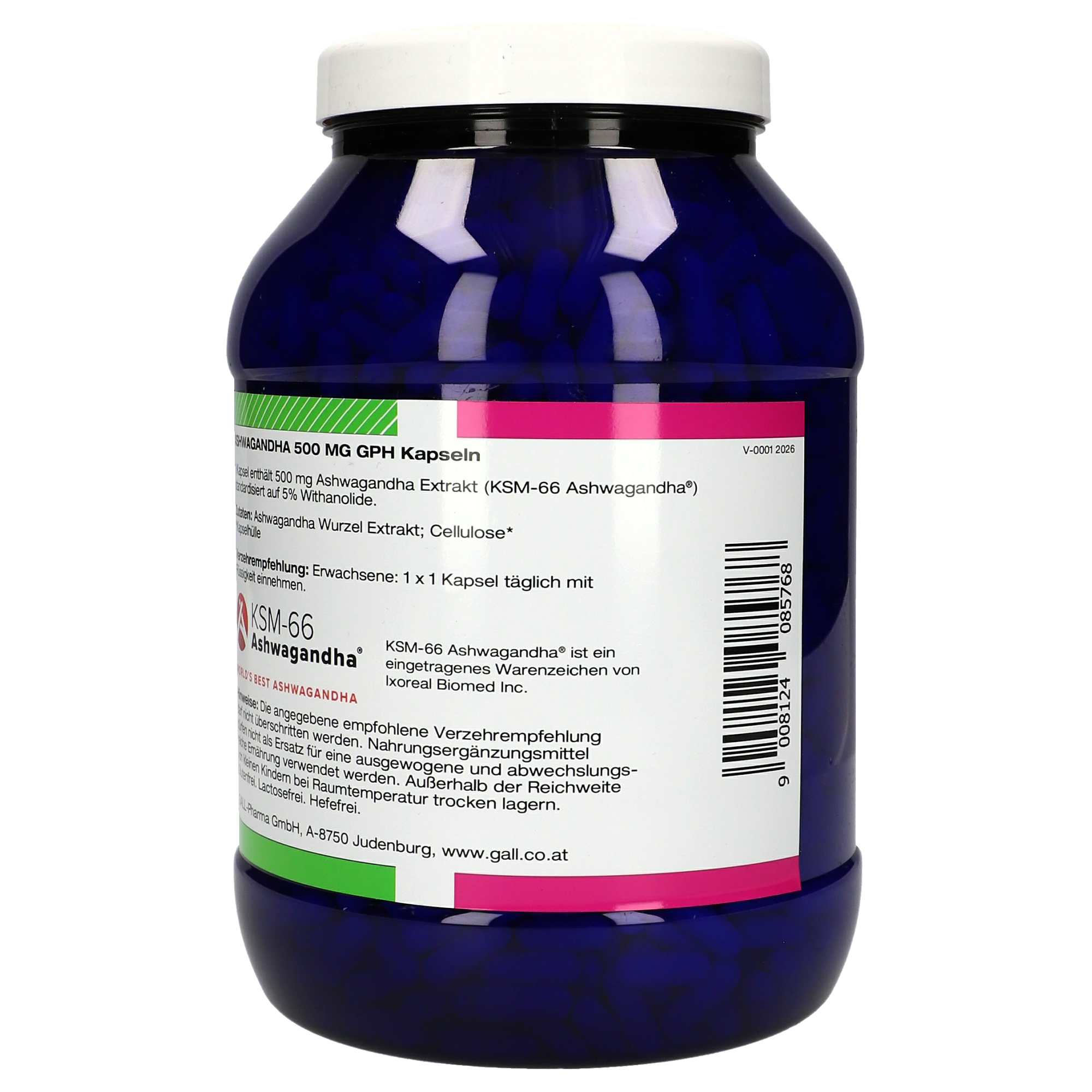 Ashwagandha 500 mg GPH Kapseln