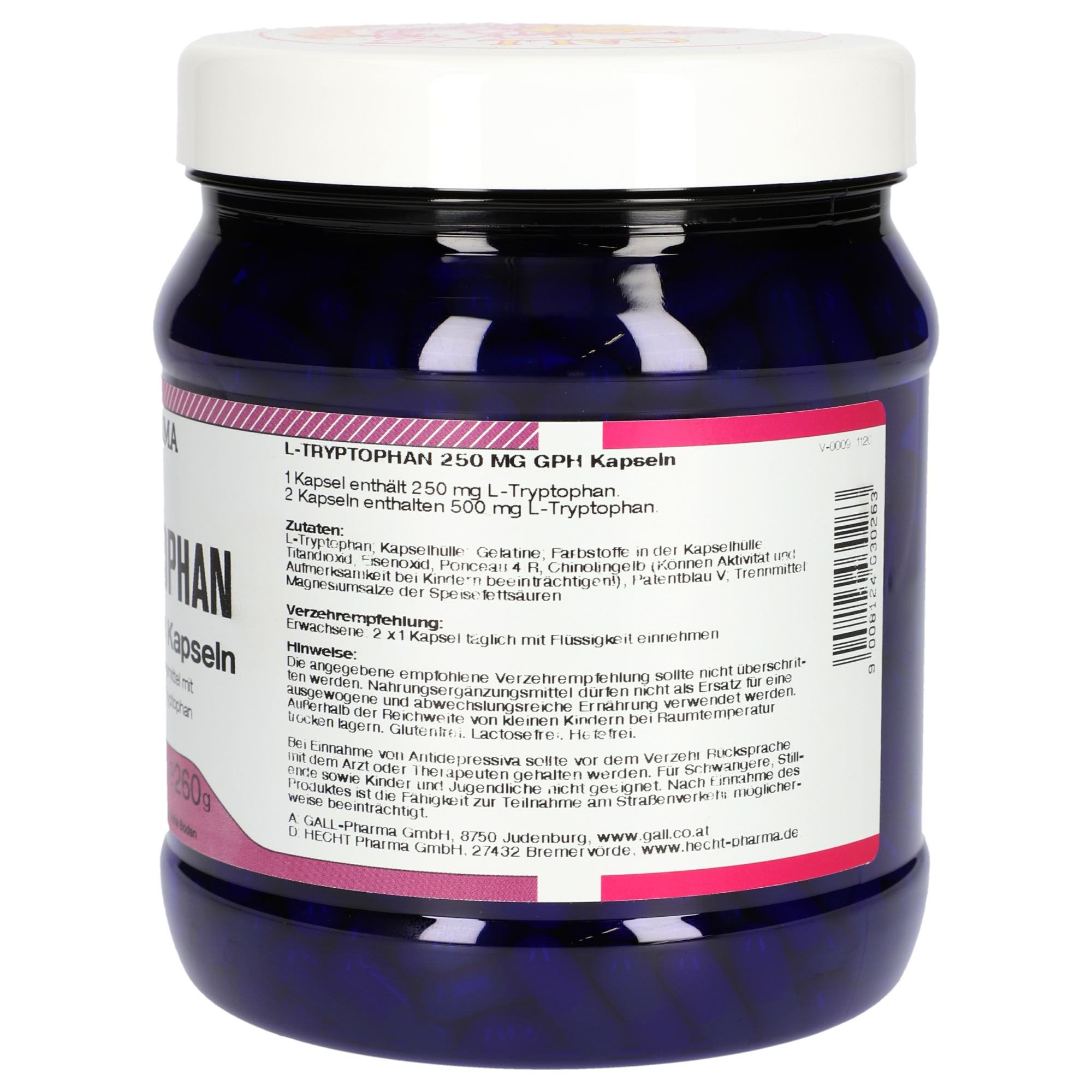 L-Tryptophan 250 mg GPH Kapseln