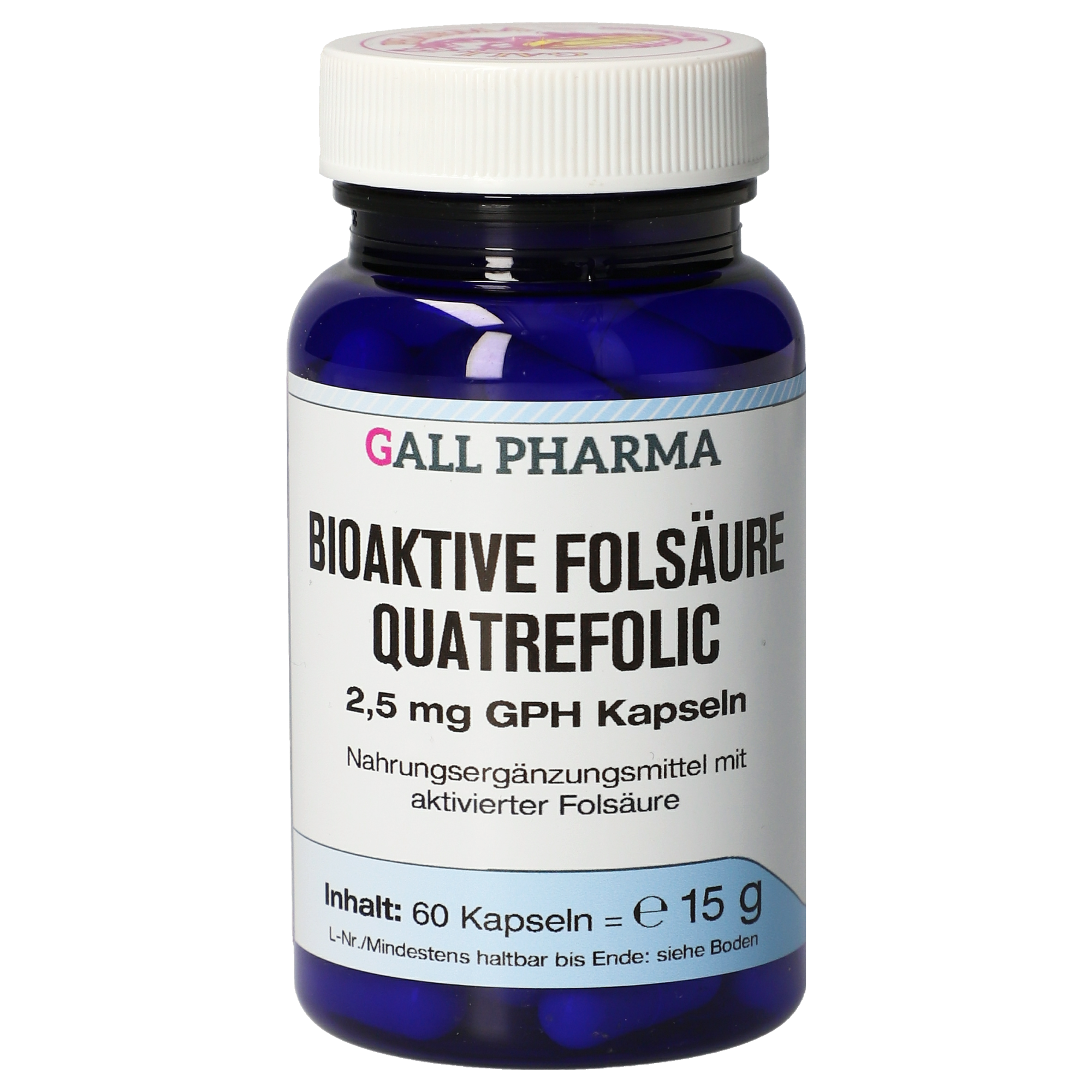 Bioactive folic acid Quatrefolic 2,5 mg GPH Capsules