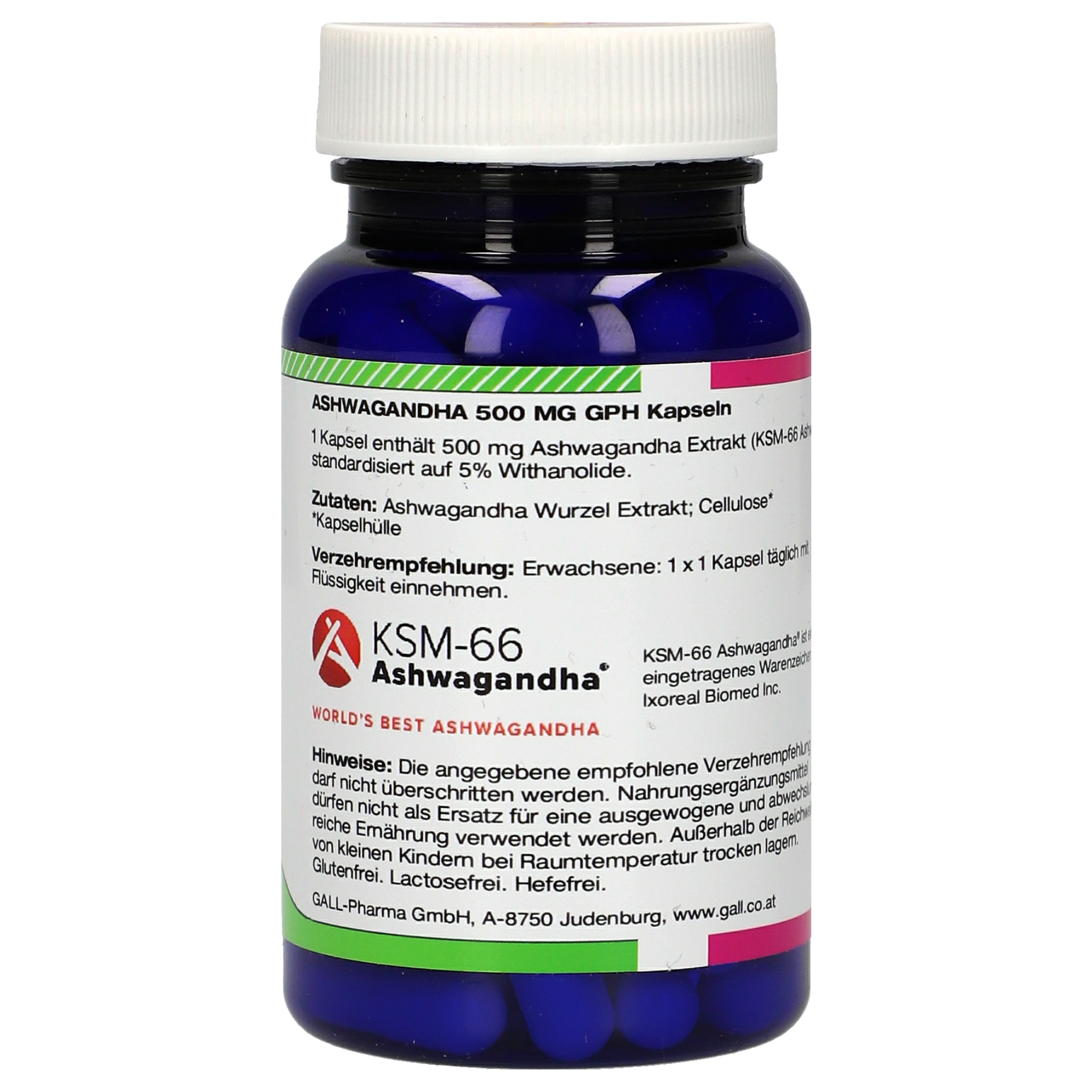 Ashwagandha 500 mg GPH Kapseln