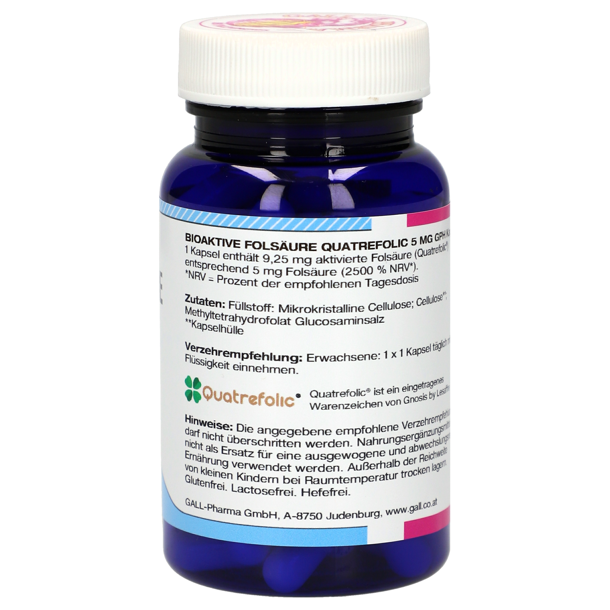 Bioactive folic acid Quatrefolic 5 mg GPH Capsules