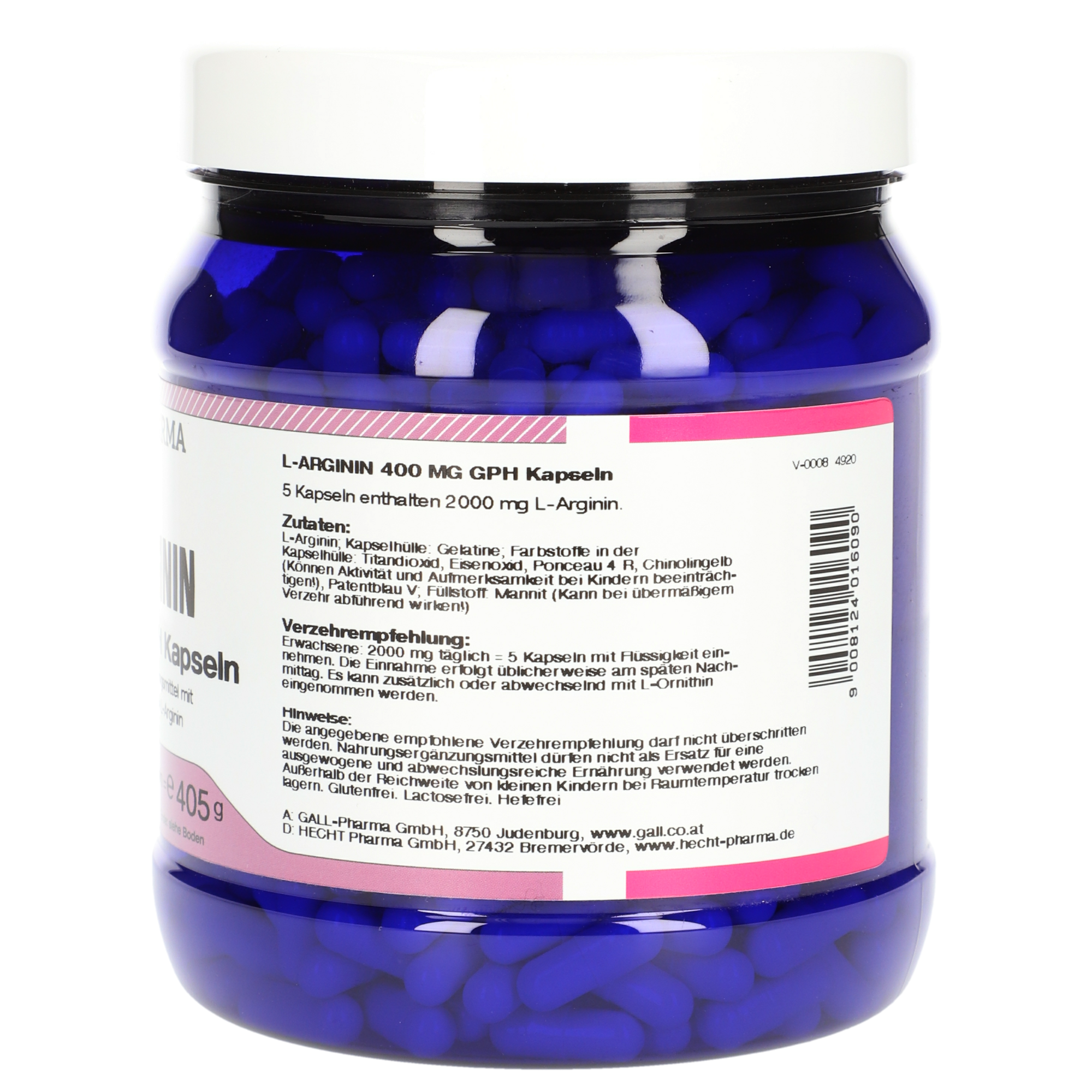 L-Arginin 400 mg GPH Kapseln