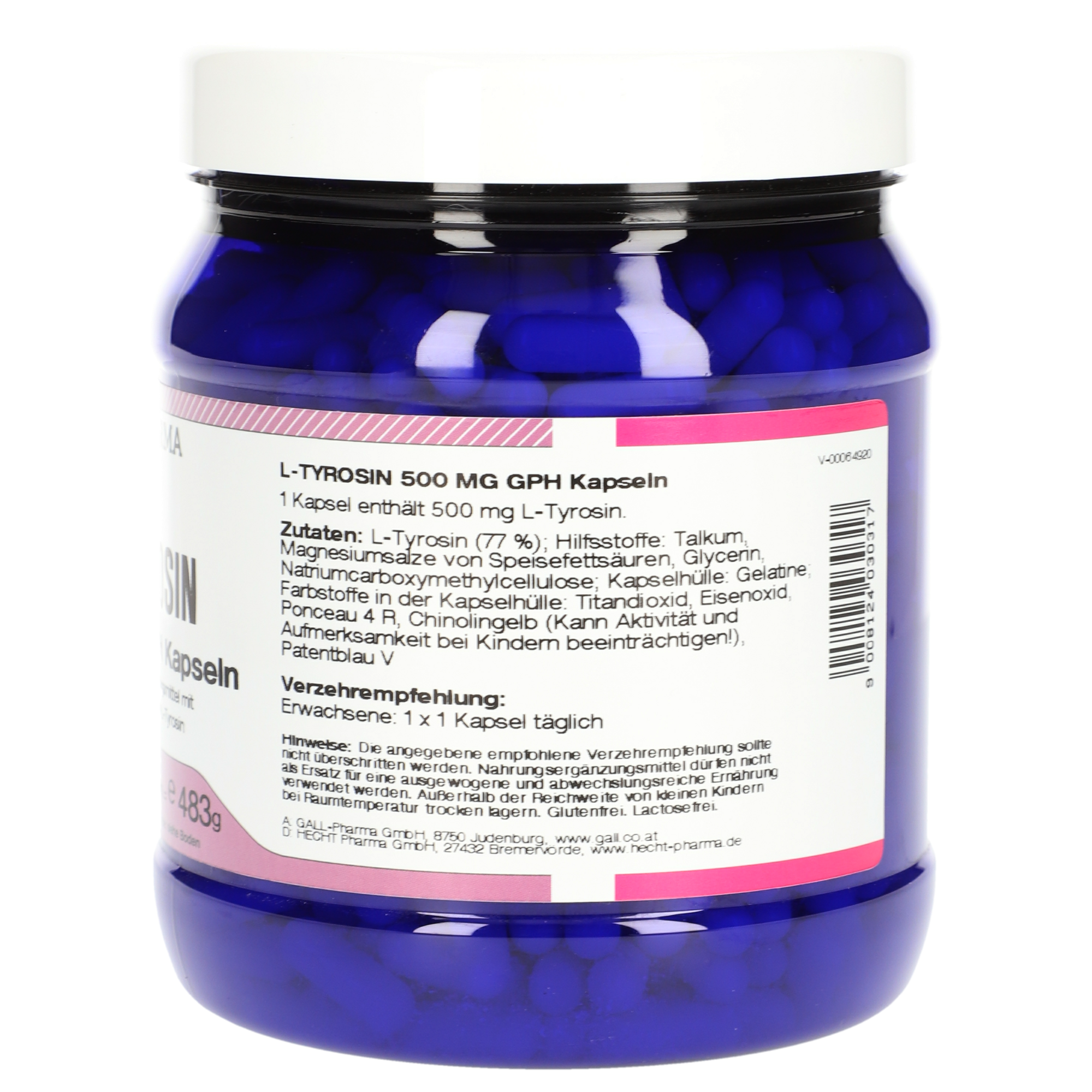 L-Tyrosine 500 mg GPH Capsules