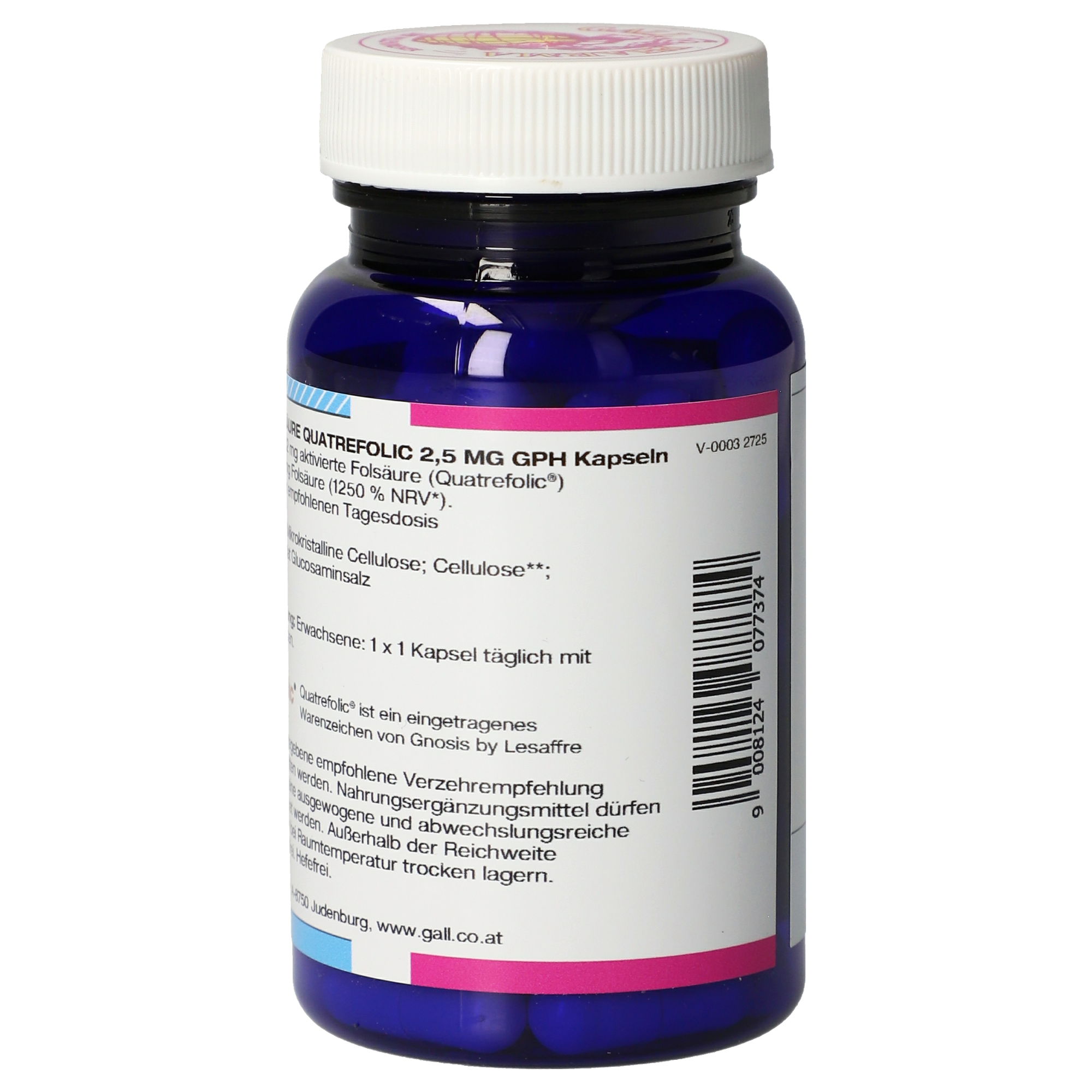 Bioactive folic acid Quatrefolic 2,5 mg GPH Capsules