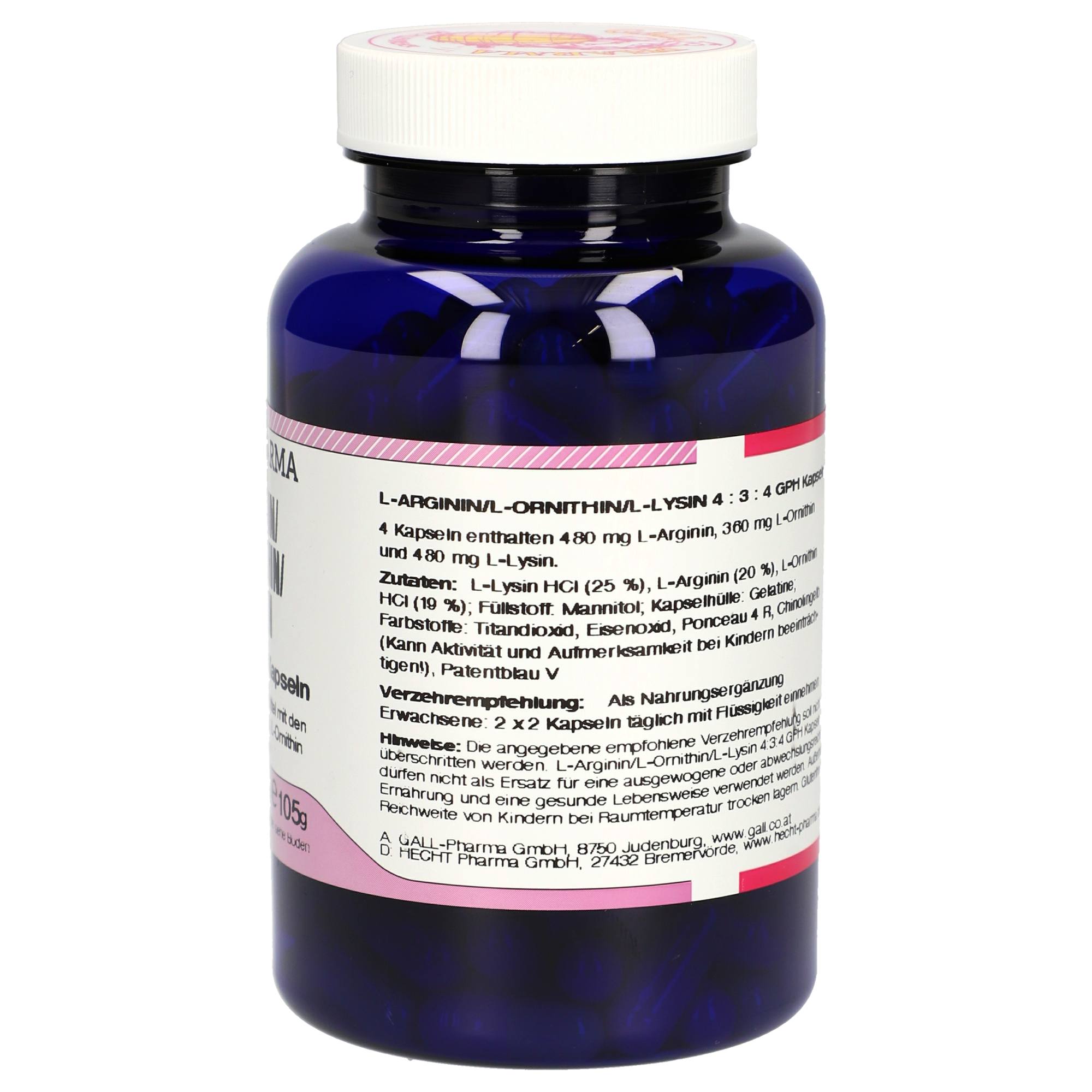 L-Arginin / L-Ornithin / L-Lysin 4:3:4 GPH Kapseln