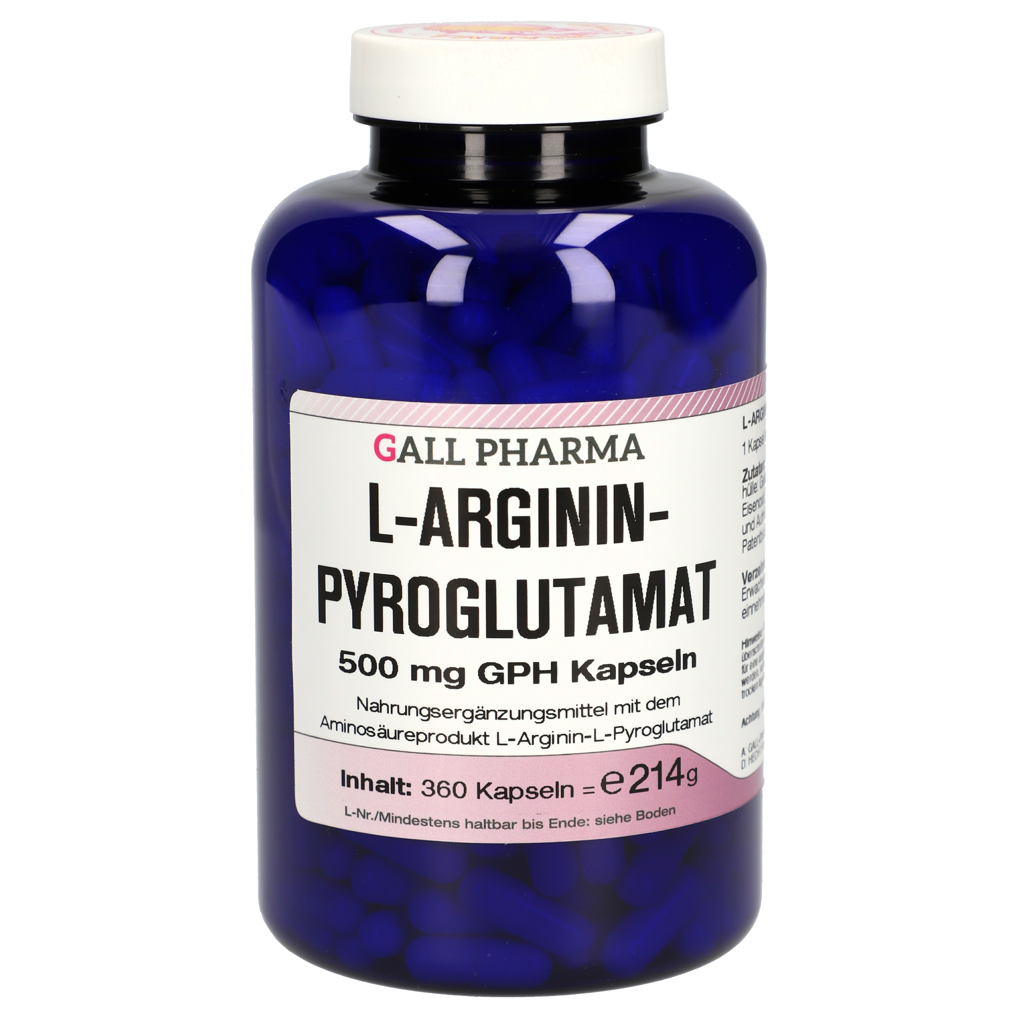L-Argininpyroglutamat 500 mg GPH Kapseln