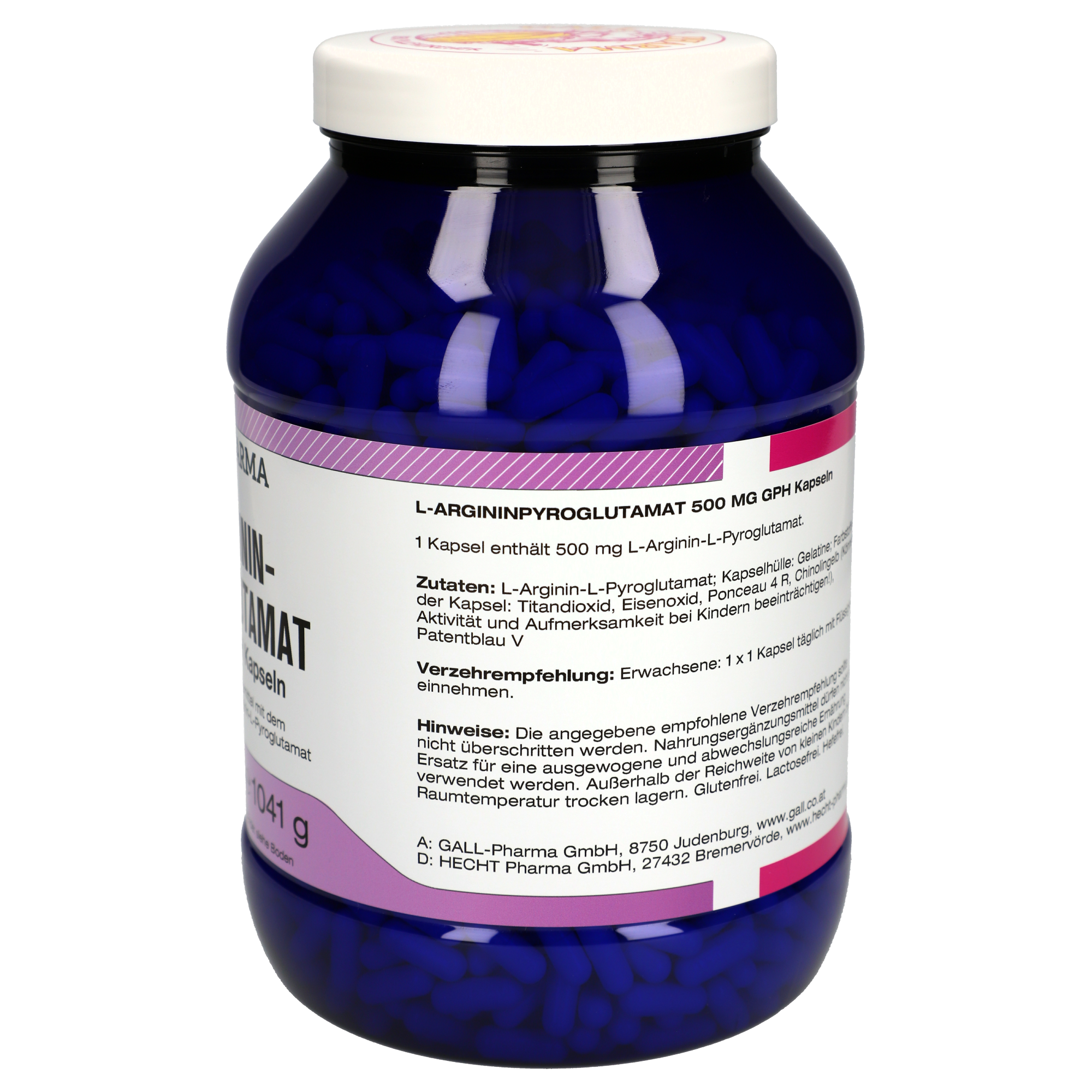L-Argininpyroglutamat 500 mg GPH Kapseln