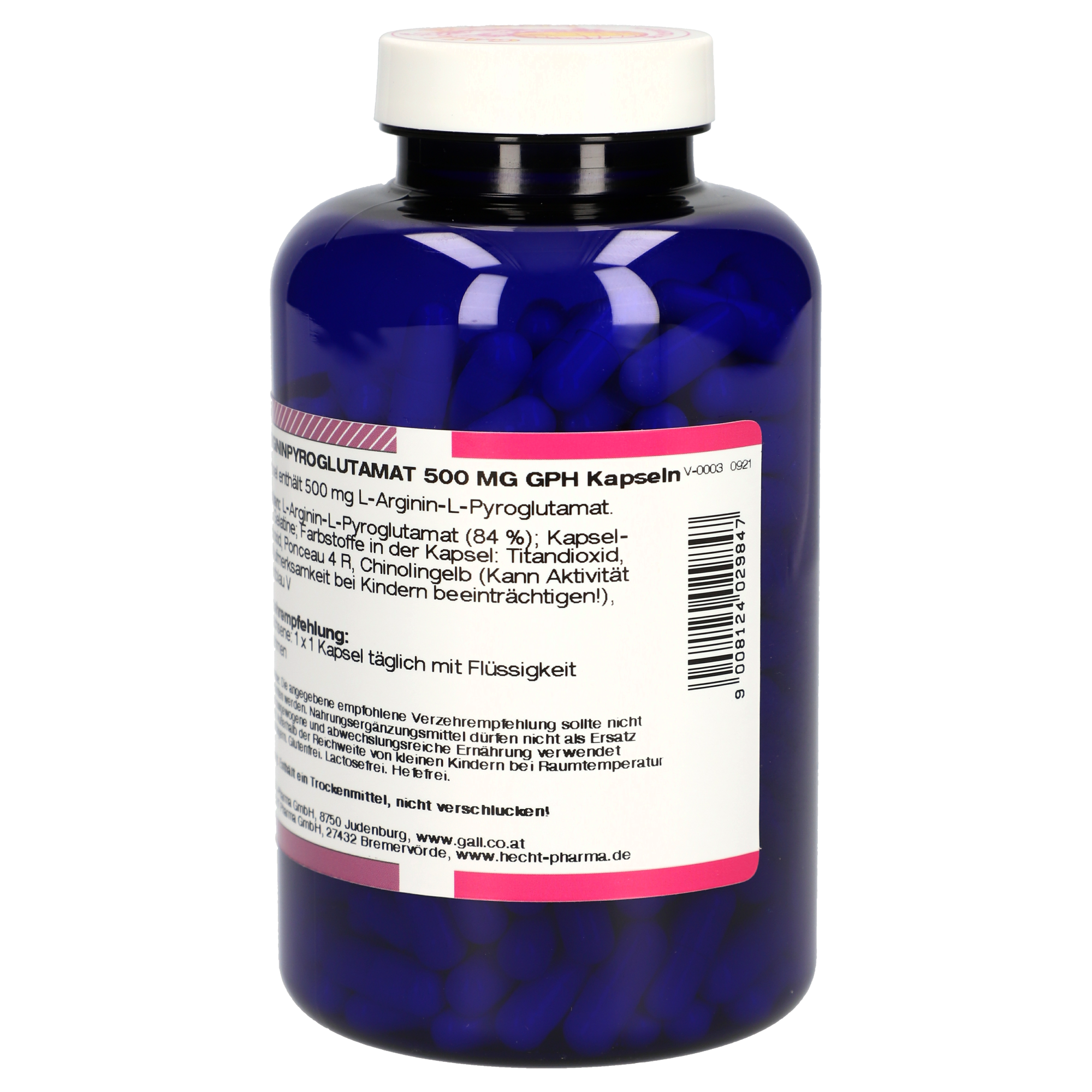 L-Argininpyroglutamat 500 mg GPH Kapseln