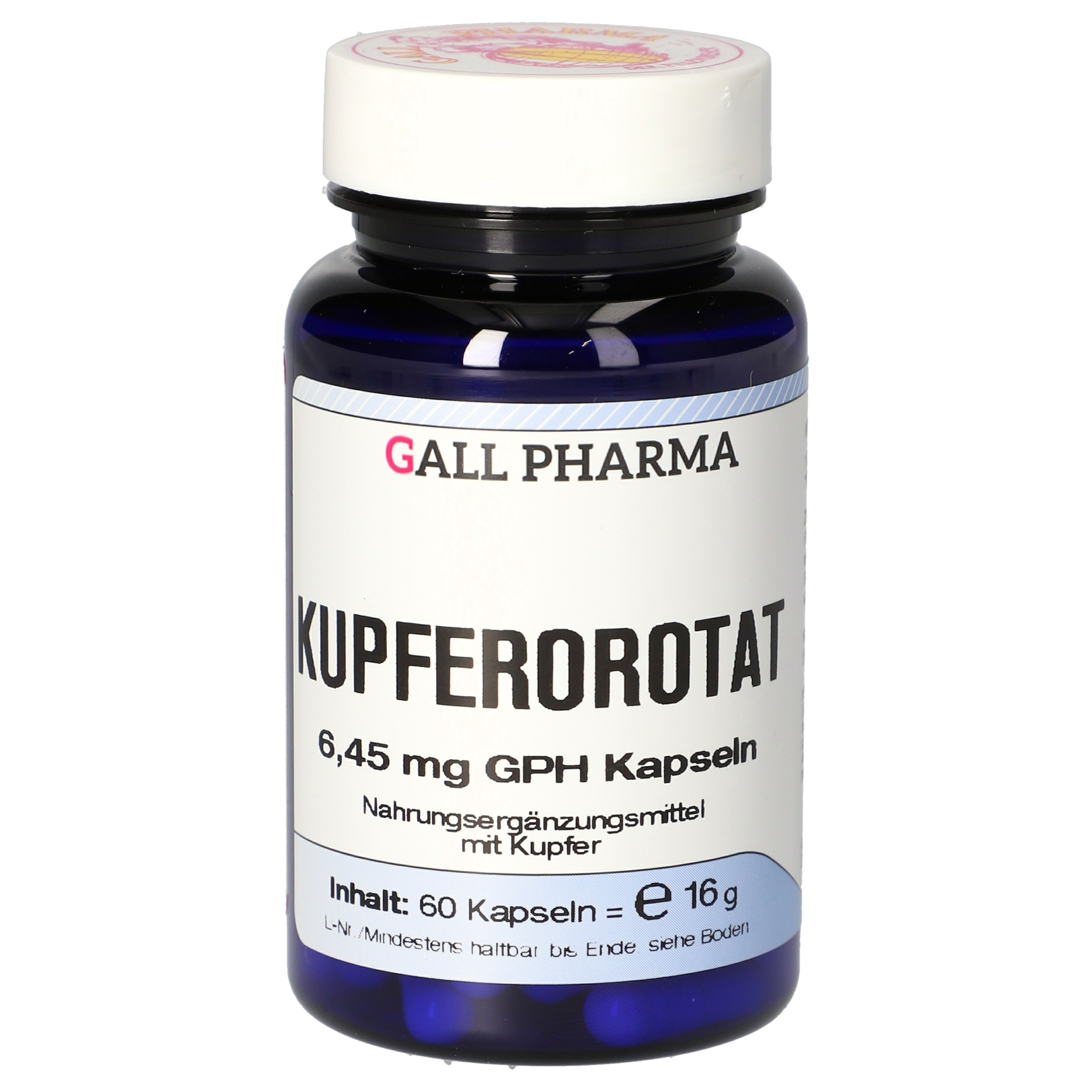 Copper Orotate 6,45 mg GPH Capsules