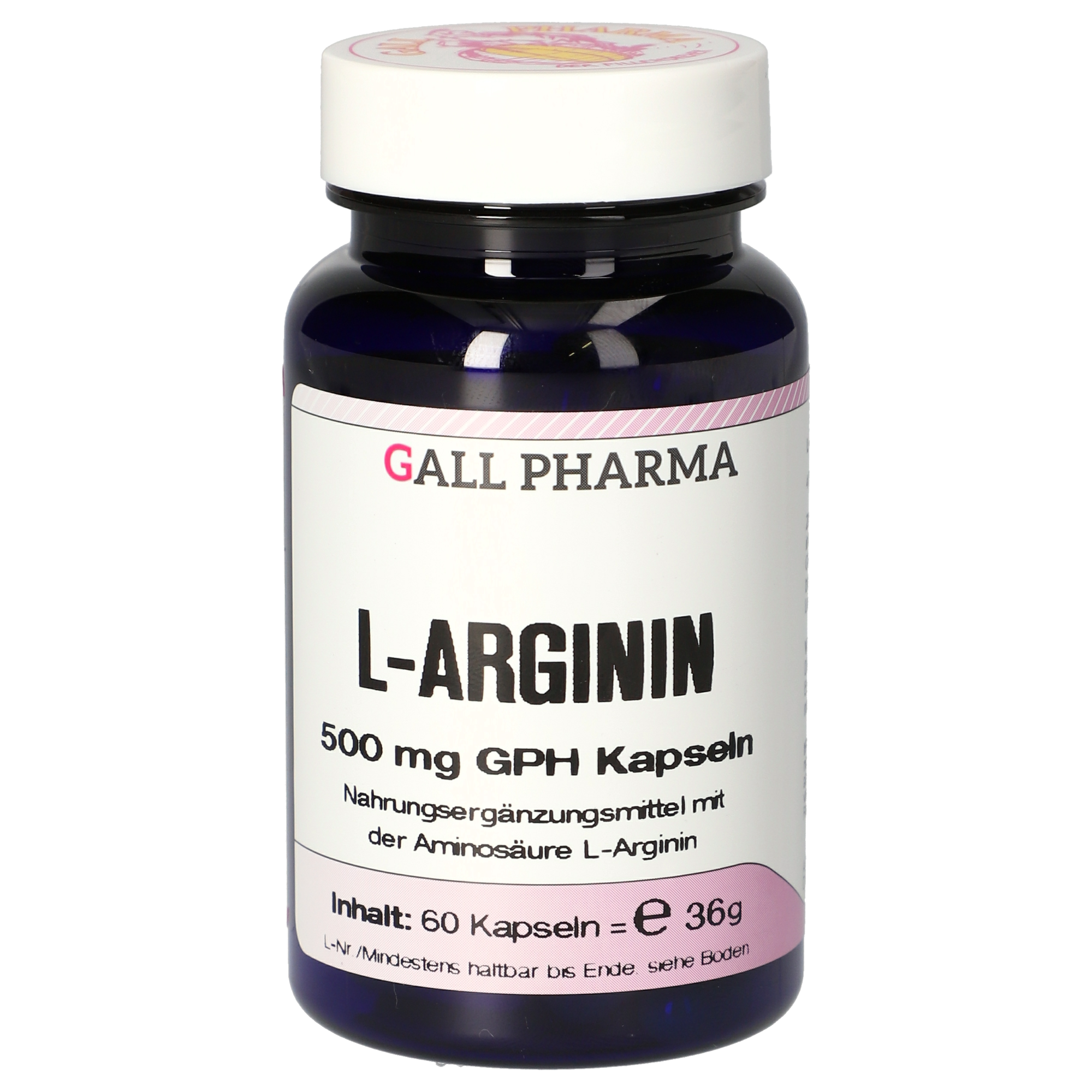 L-Arginin 500 mg GPH Kapseln L-Arginin 500 mg GPH Kapseln