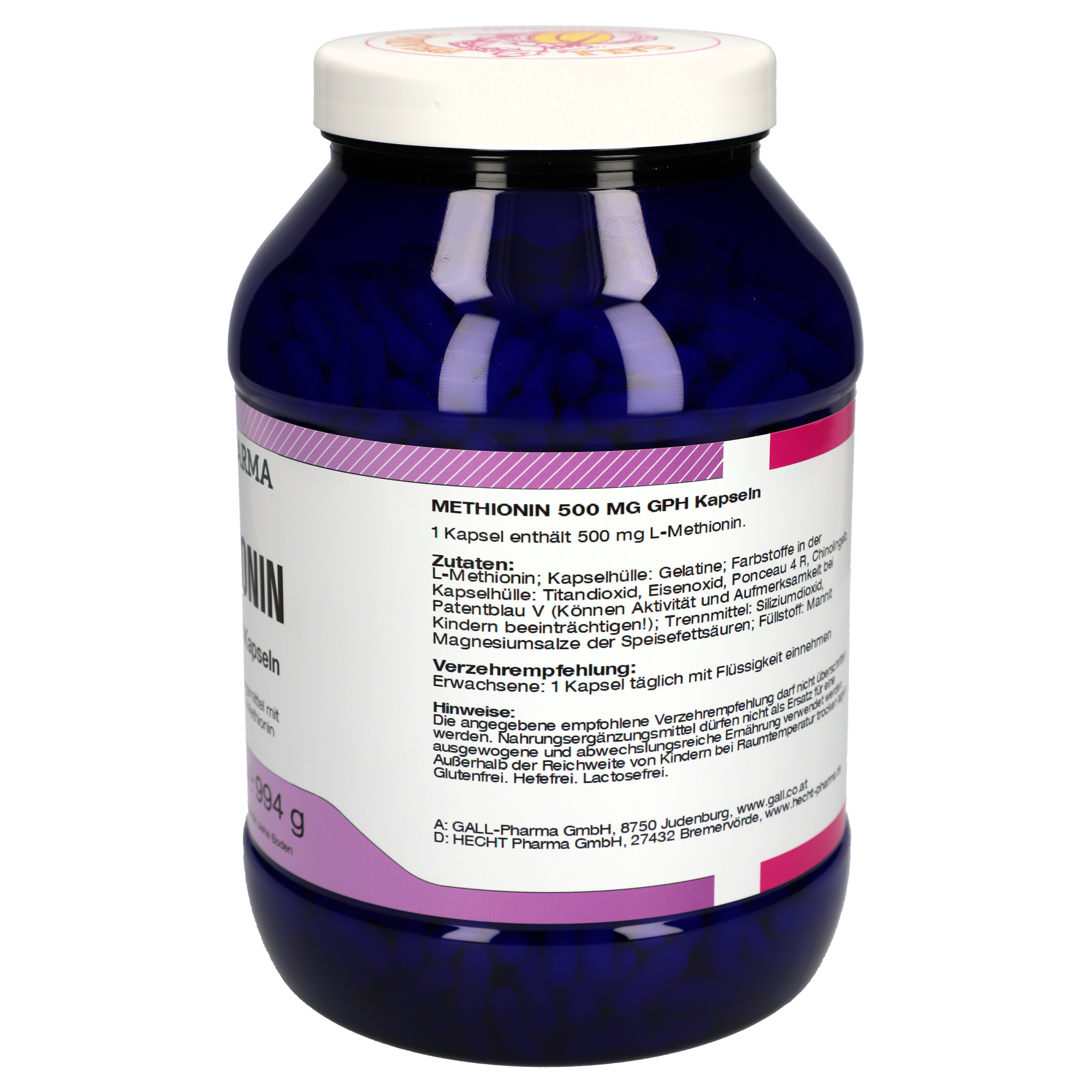 Methionin 500 mg GPH Kapseln