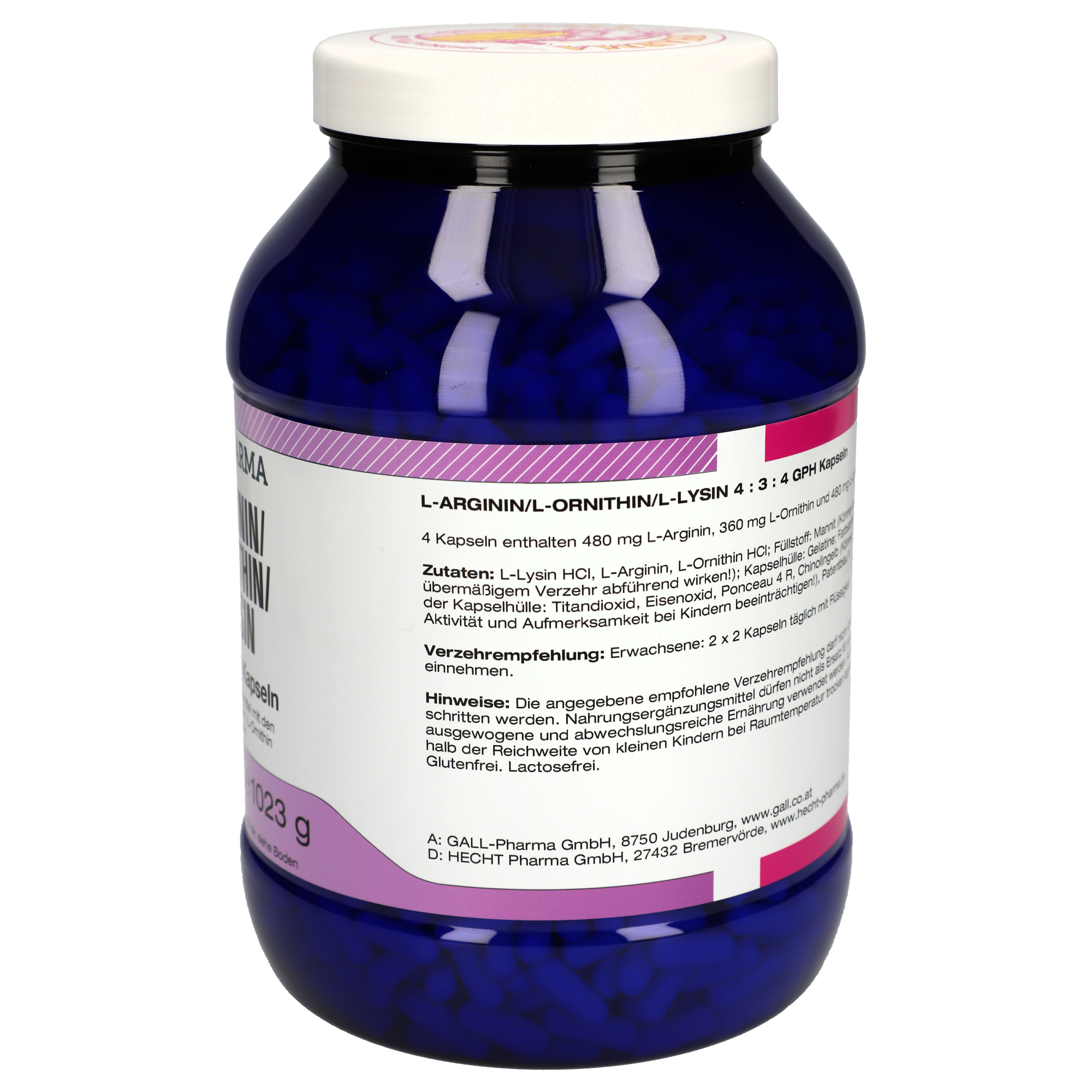 L-Arginin / L-Ornithin / L-Lysin 4:3:4 GPH Kapseln