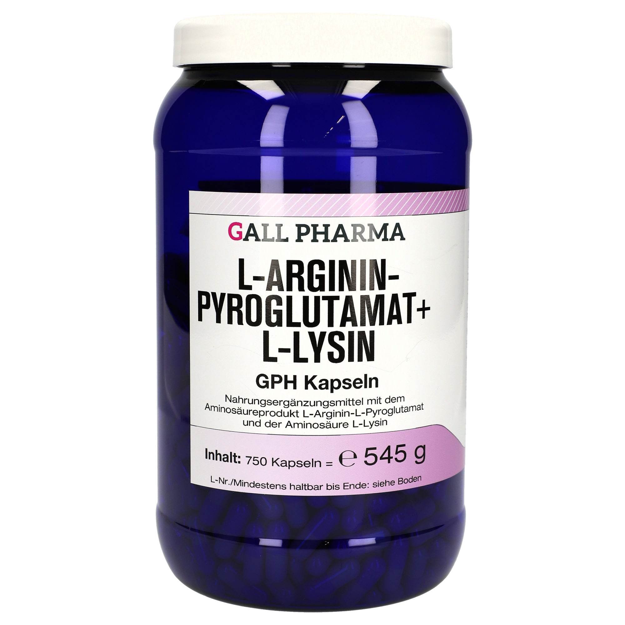 L-Arginine Pyroglutamate + L-Lysine GPH Capsules