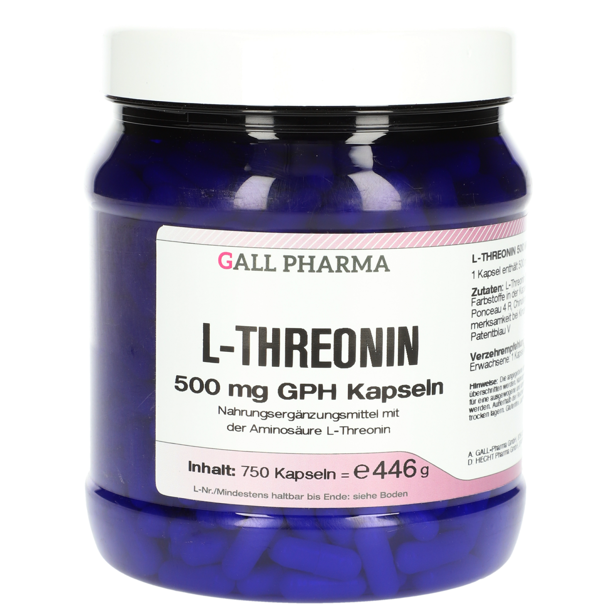 L-Threonine 500 mg GPH Capsules