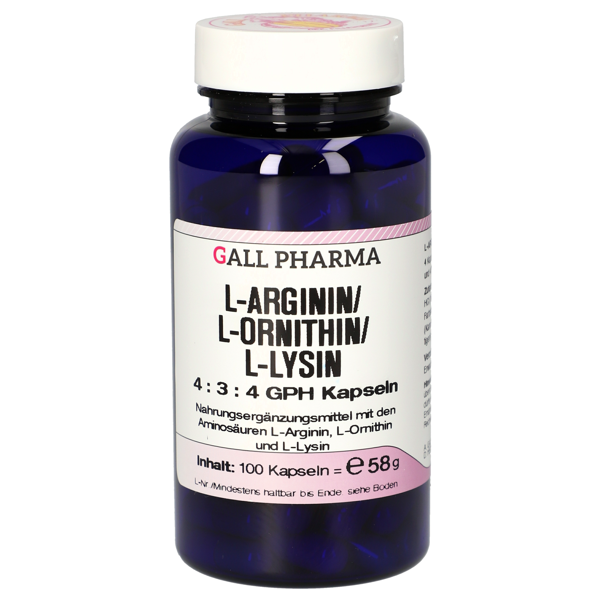 L-Arginin / L-Ornithin / L-Lysin 4:3:4 GPH Kapseln