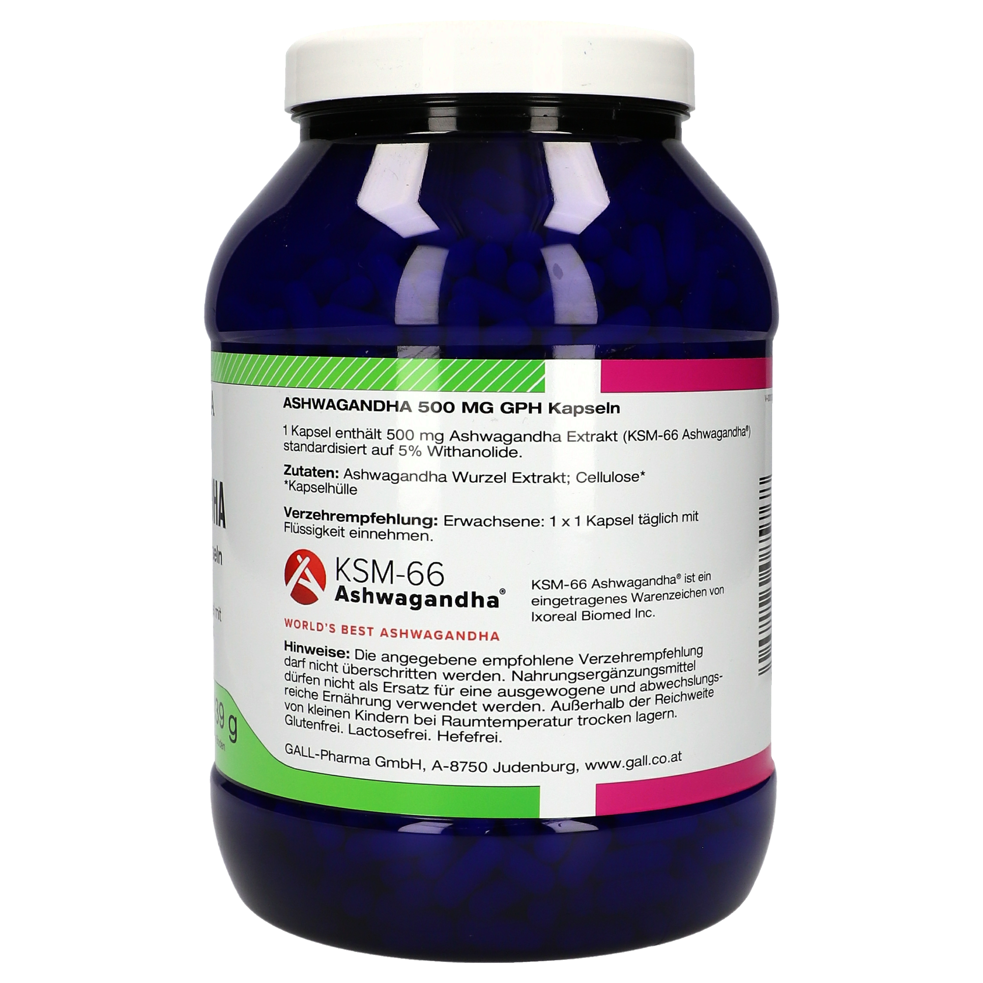 Ashwagandha 500 mg GPH Kapseln