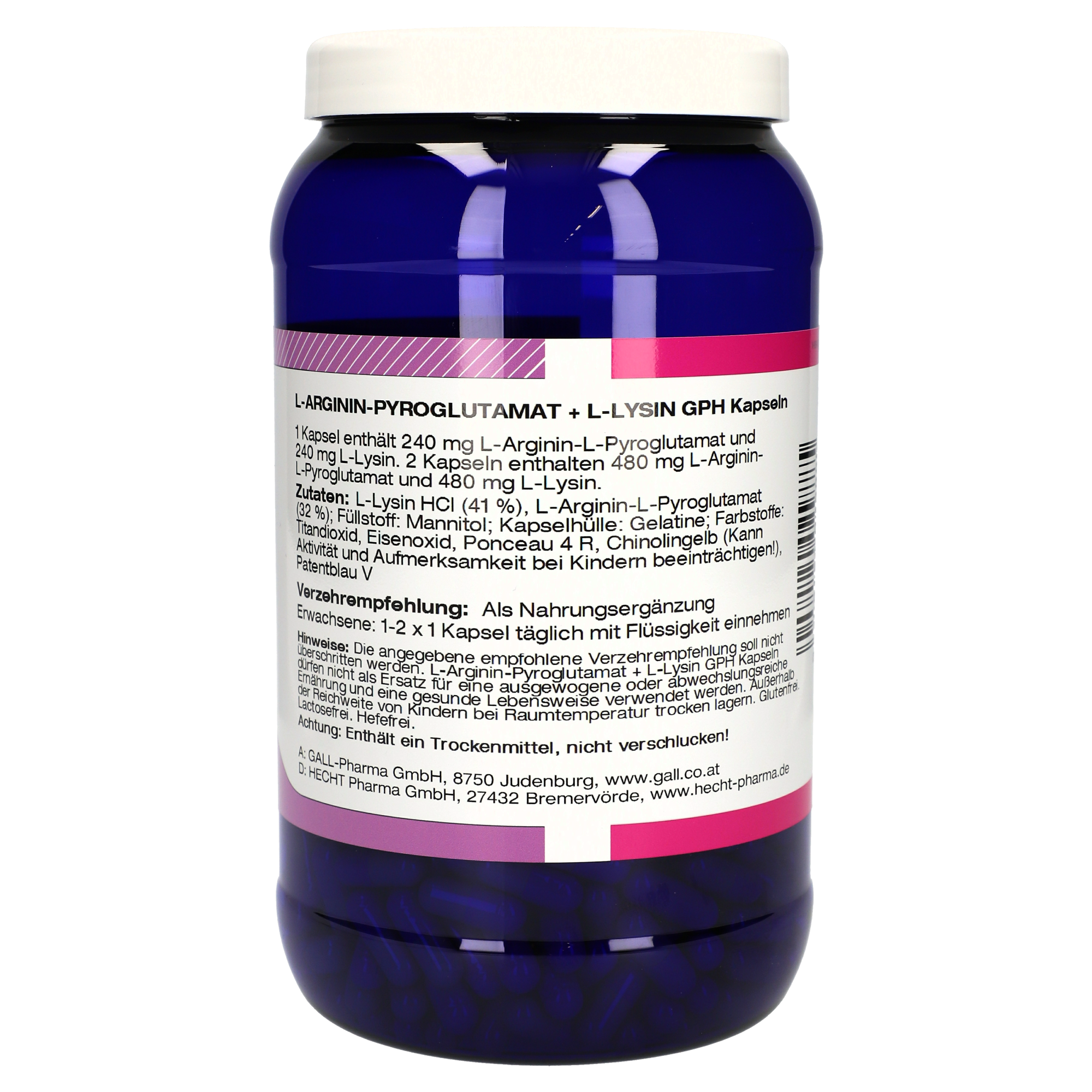L-Arginine Pyroglutamate + L-Lysine GPH Capsules