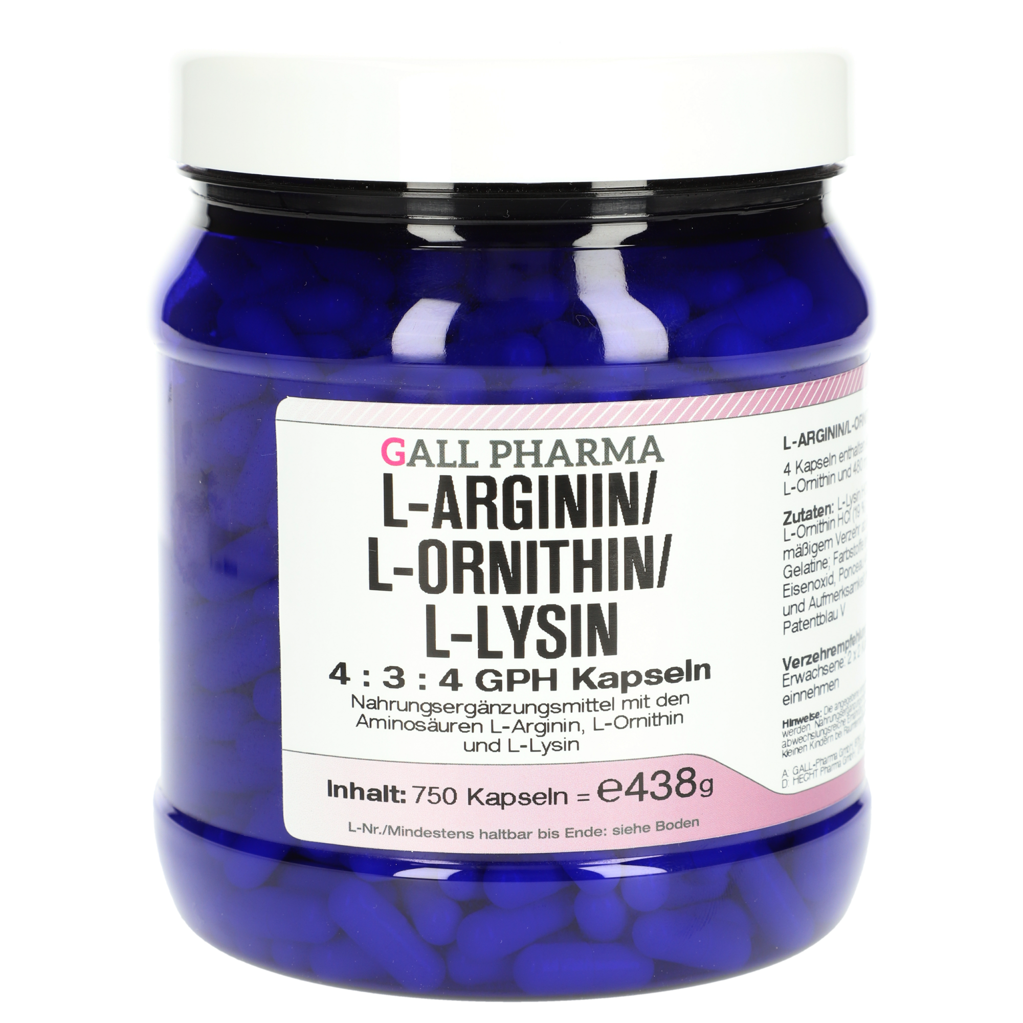 L-Arginin / L-Ornithin / L-Lysin 4:3:4 GPH Kapseln
