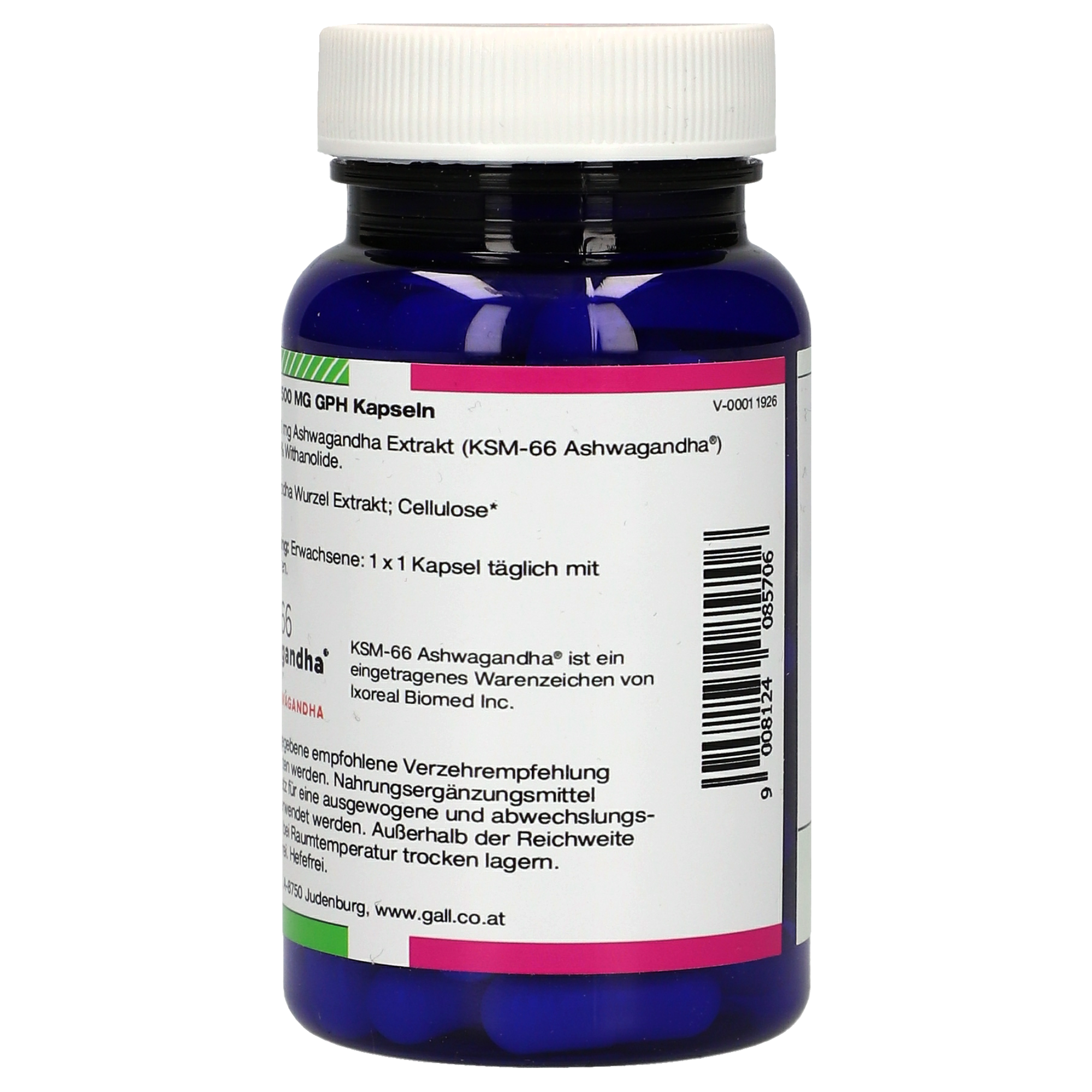 Ashwagandha 500 mg GPH Kapseln