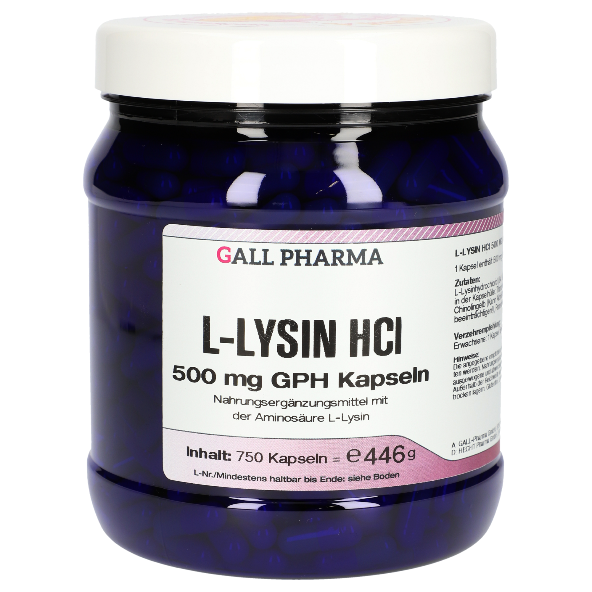 L-Lysin HCl 500 mg GPH Kapseln