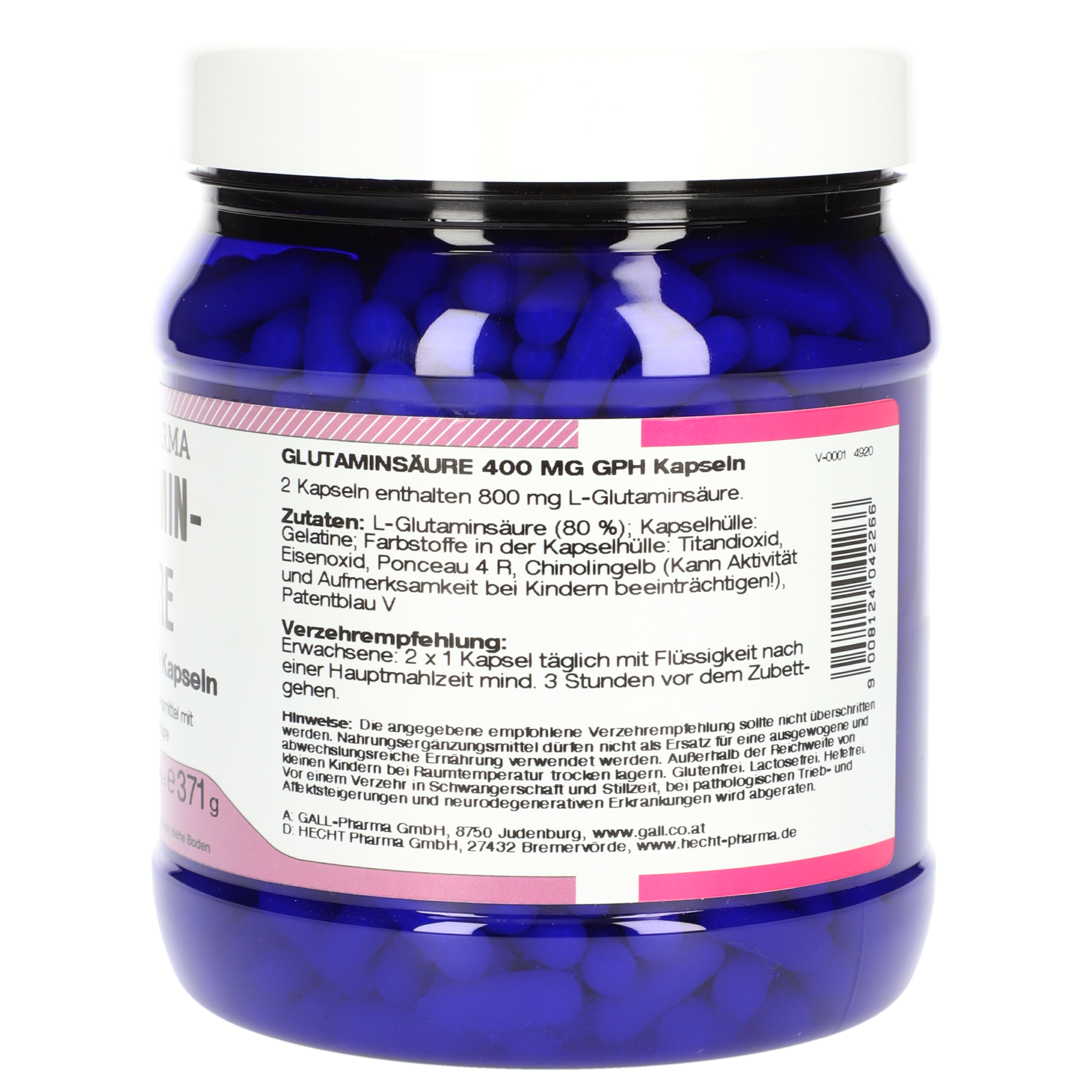 L-Glutaminsäure 400 mg GPH Kapseln