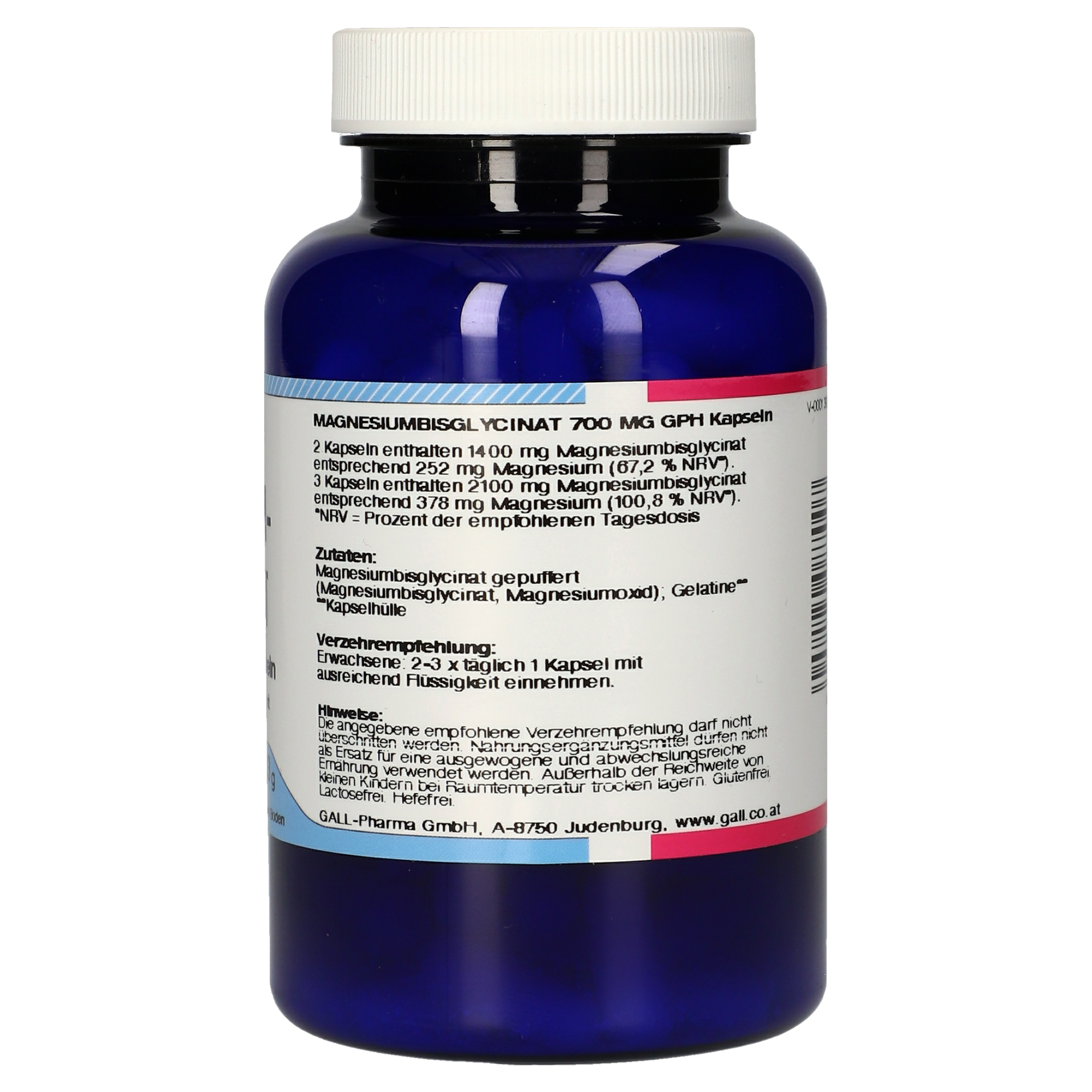 Magnesiumbisglycinate 700 mg GPH Capsules