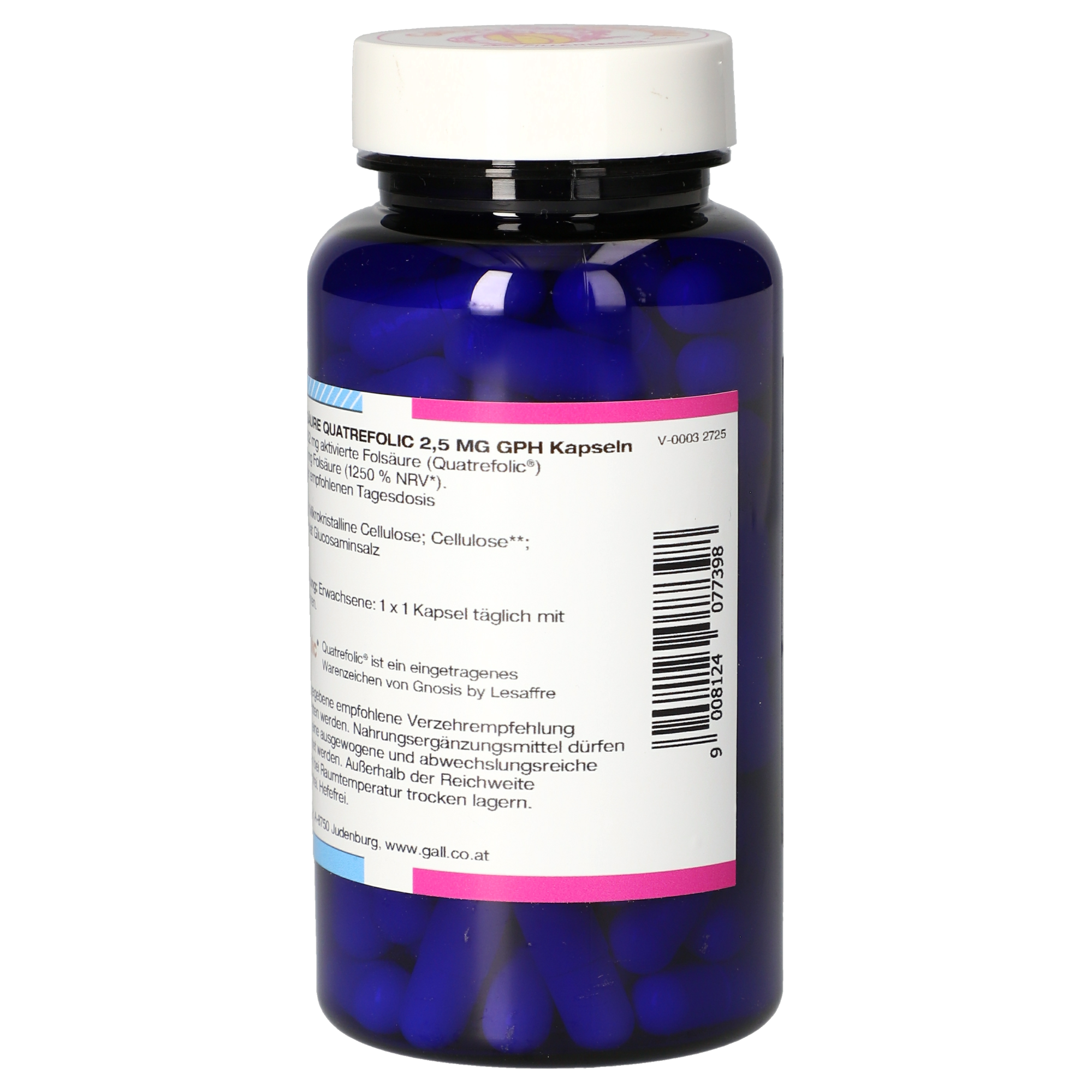 Bioaktive Folsäure Quatrefolic 2,5 mg GPH Kapseln