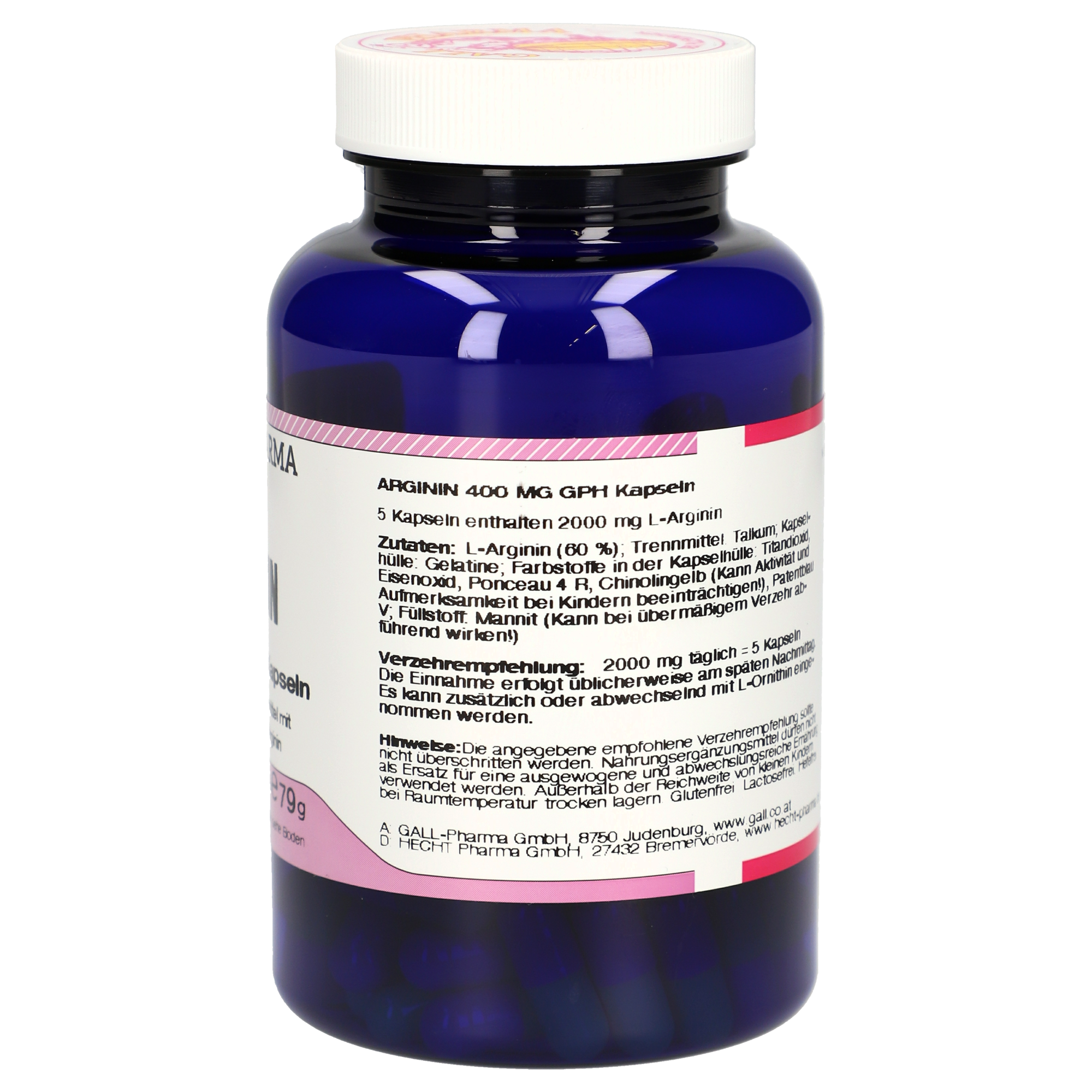 Arginin 400 mg GPH Kapseln