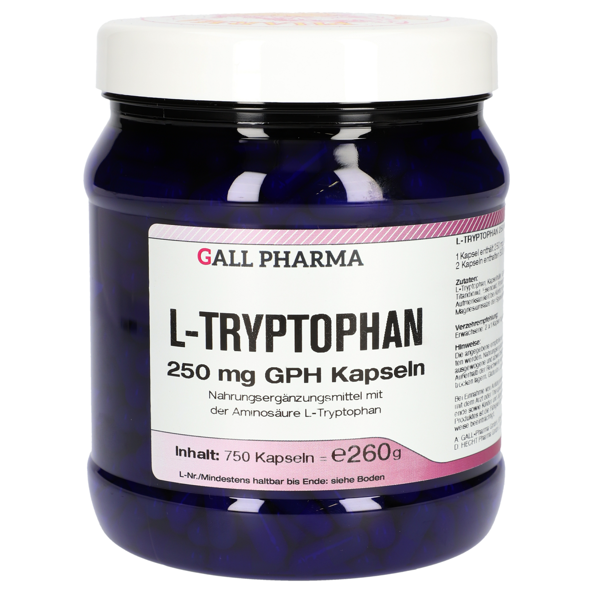 L-Tryptophan 250 mg GPH Kapseln